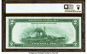 image for: Fr. 752 $2 1918 Federal Reserve Bank Note PCGS Banknote Gem Unc 66 PPQ....