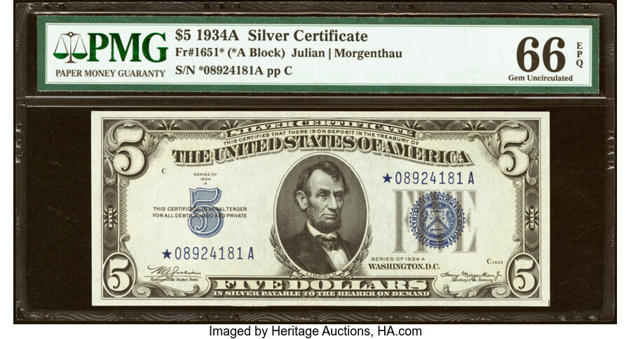 1934A $5  Star Replacement (Fr. 1651*) thumbnail 20