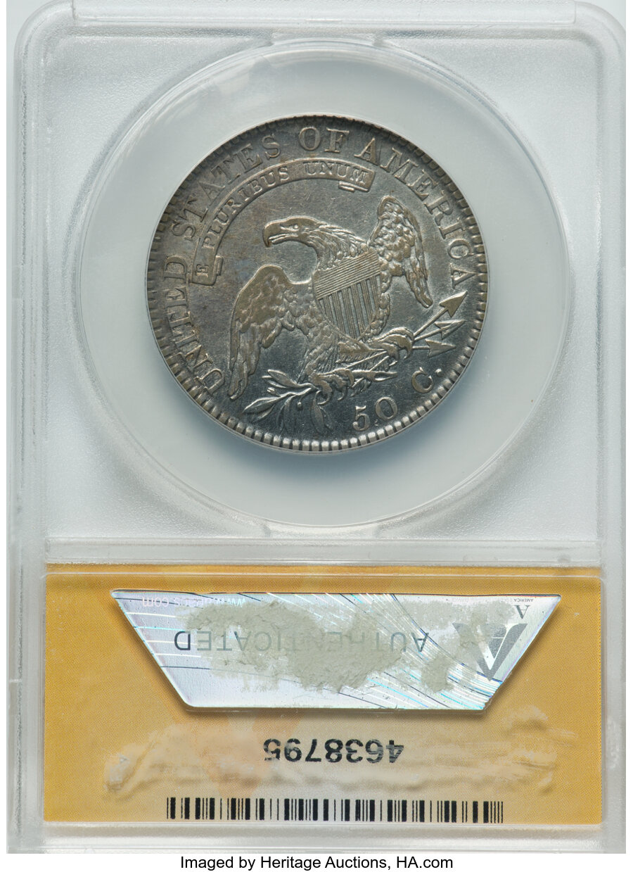 1821 50c O-104 G4 CAC thumbnail 12