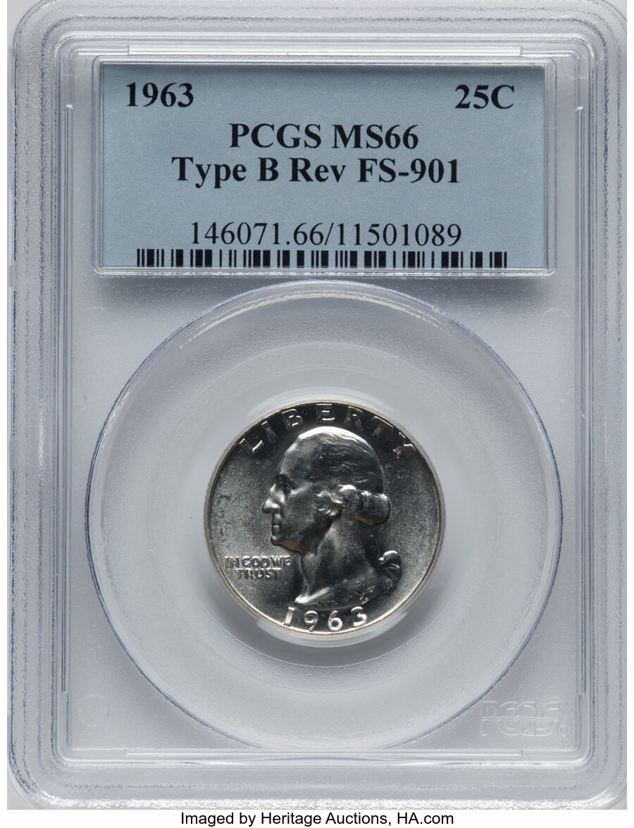 1963 Type B Reverse 2Nickel FS 901 MS Values | Greysheet