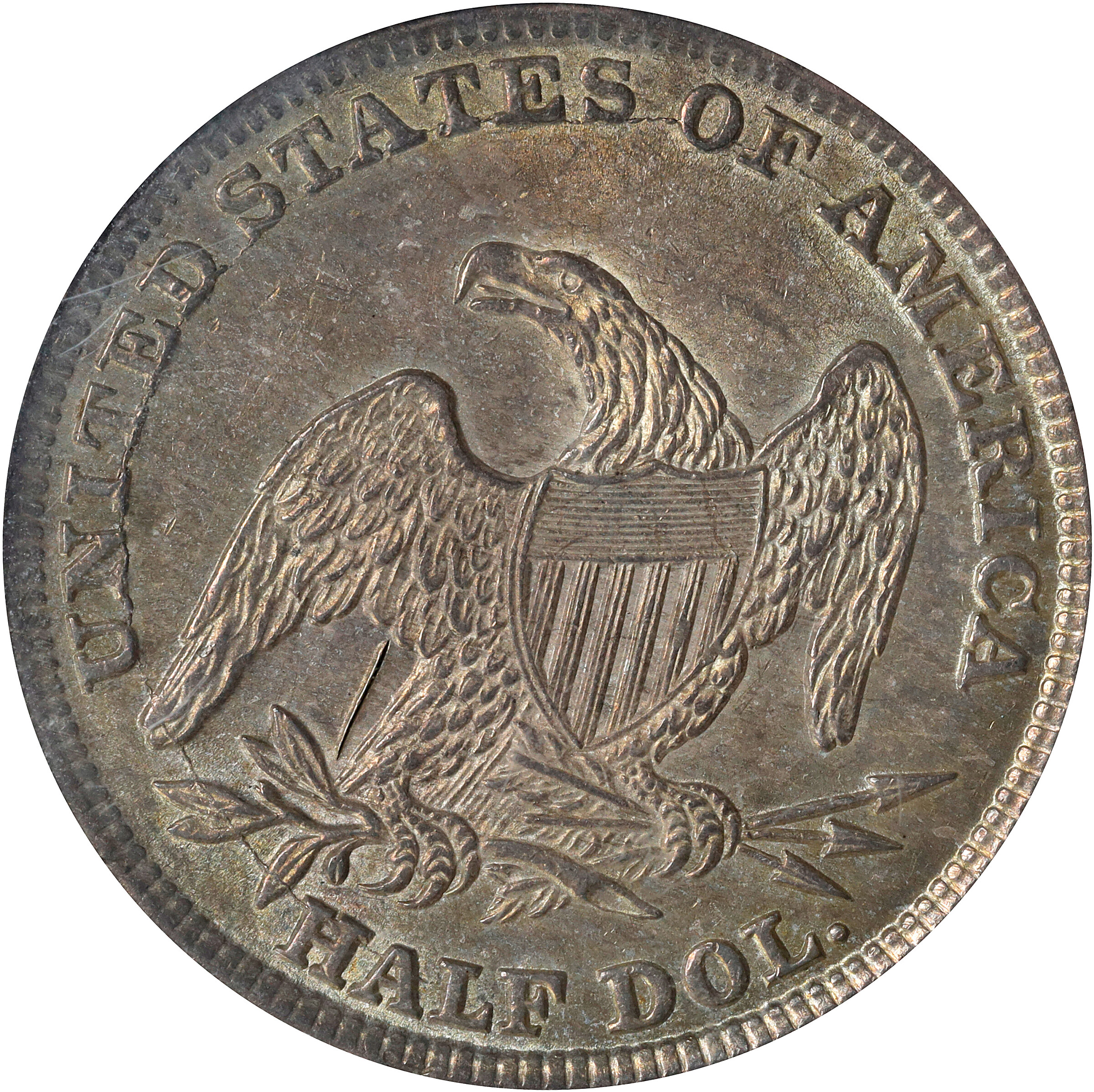 1838 50c Reeded Edge AU53 CAC thumbnail 8