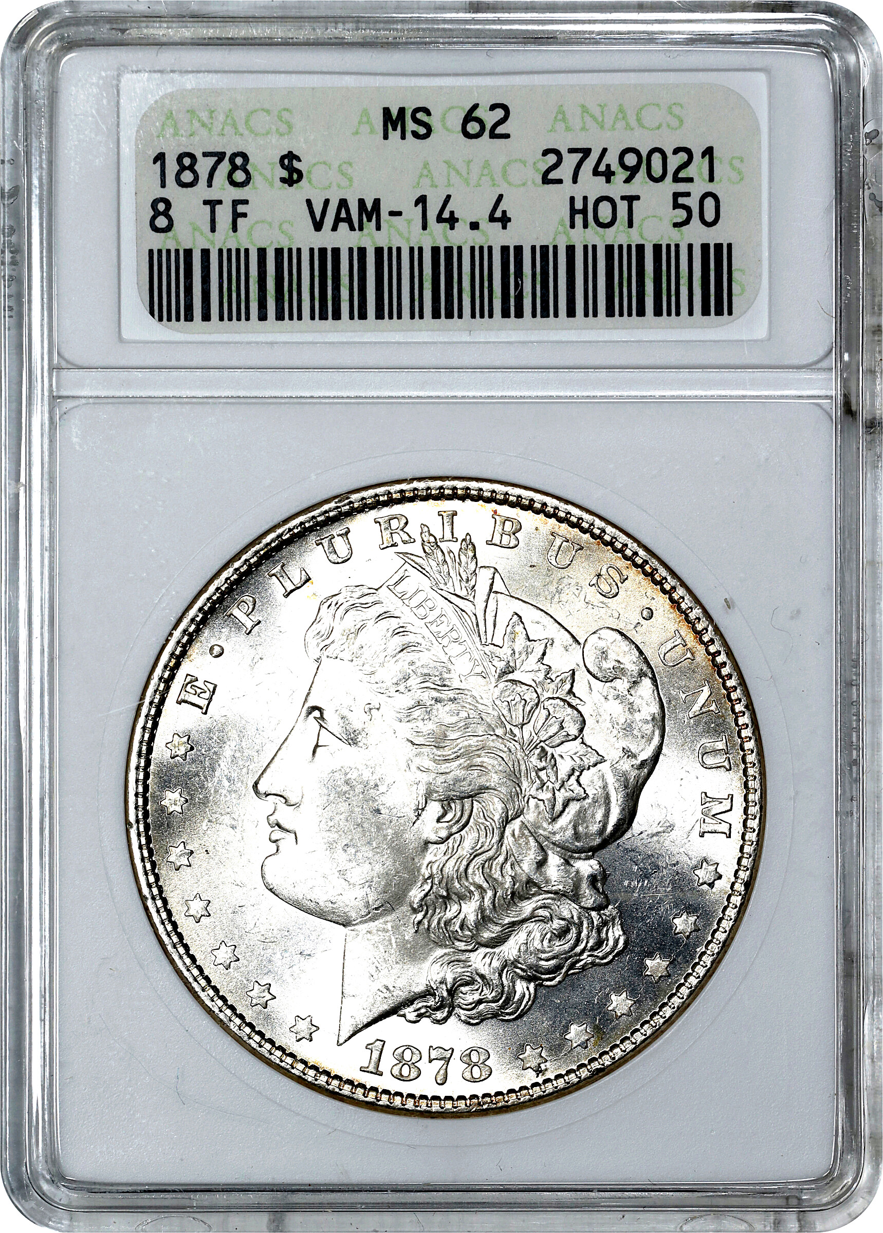 1878 8TF $1  Concave Reverse, VAM-14.4 VF20 thumbnail 12
