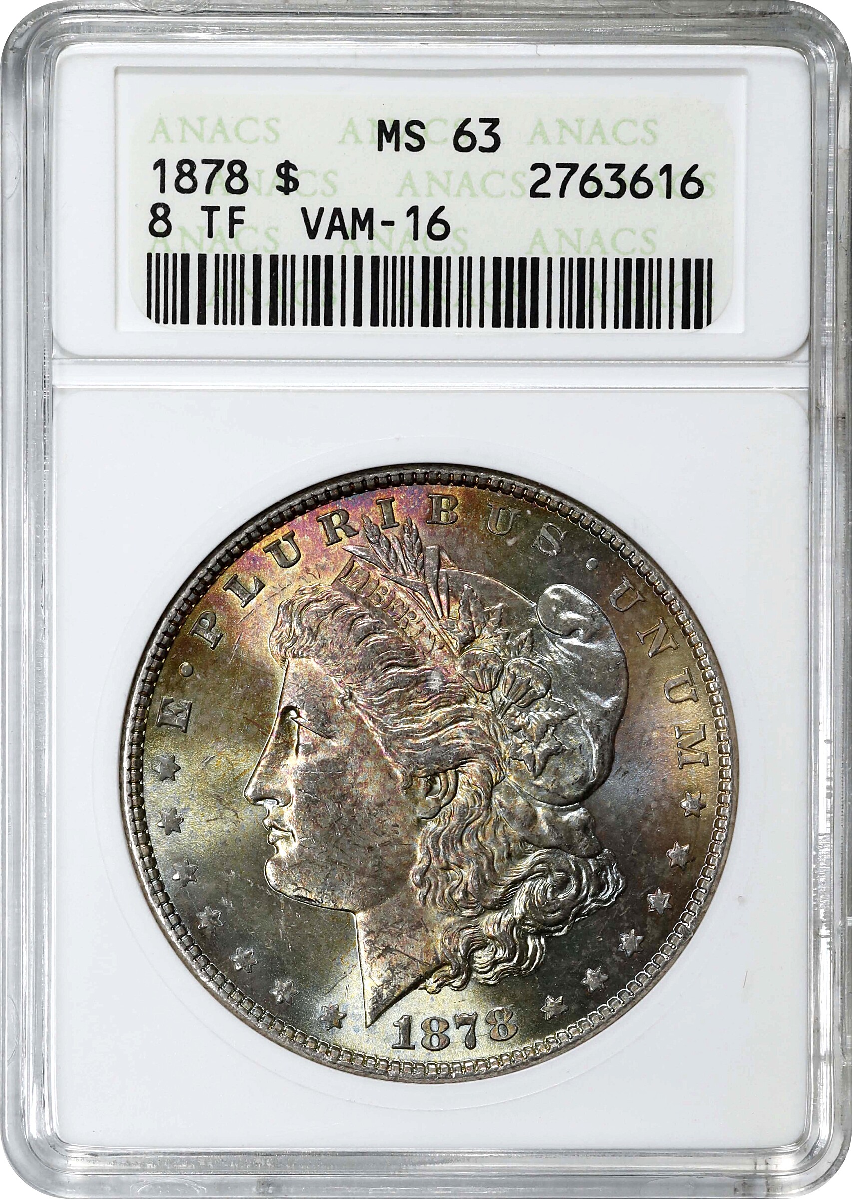 1878 8TF $1  Tripled Stars, VAM-16 MS63 thumbnail 9