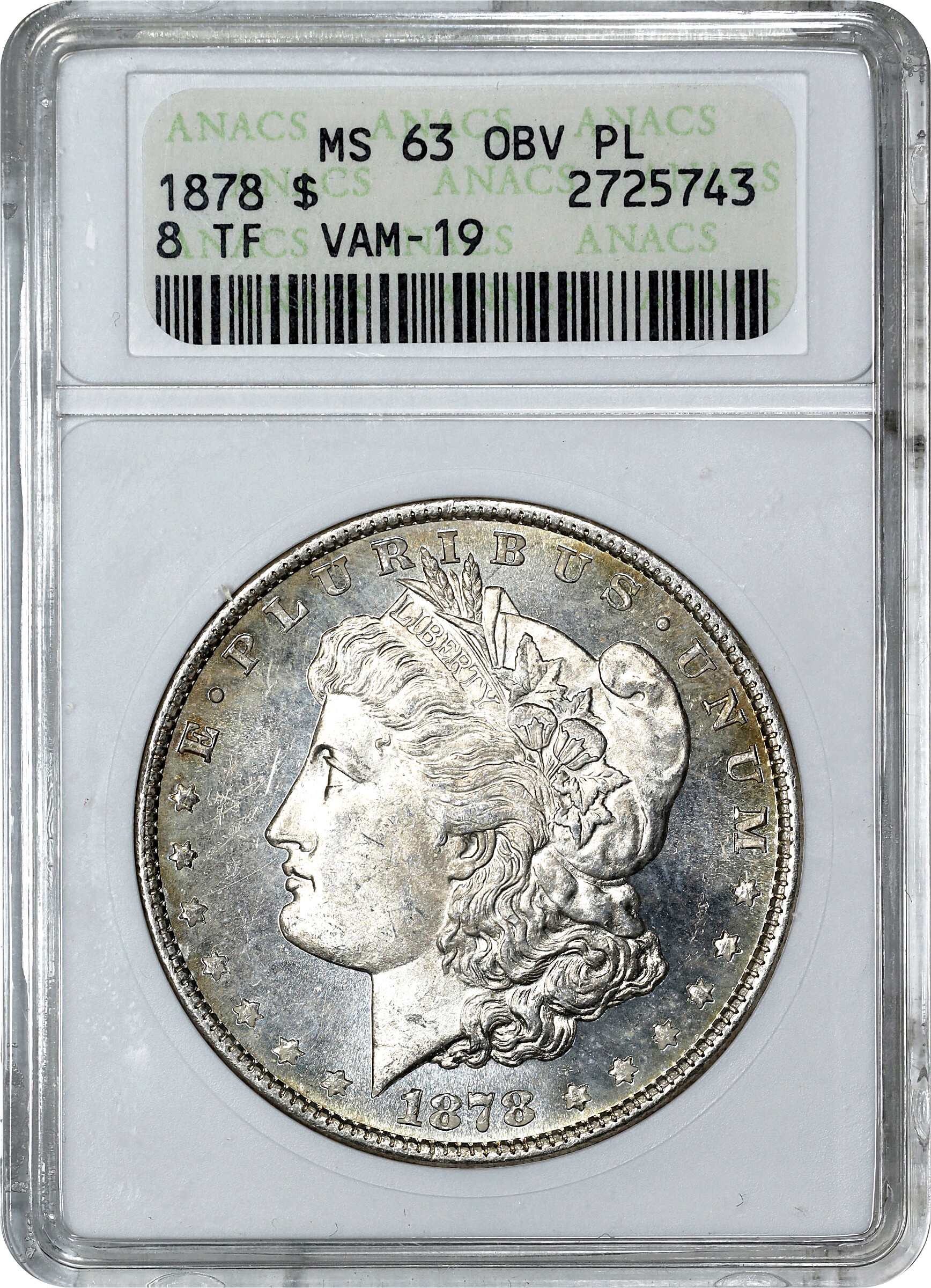1878 8TF $1  Doubled Date, VAM-19 AU53 thumbnail 26