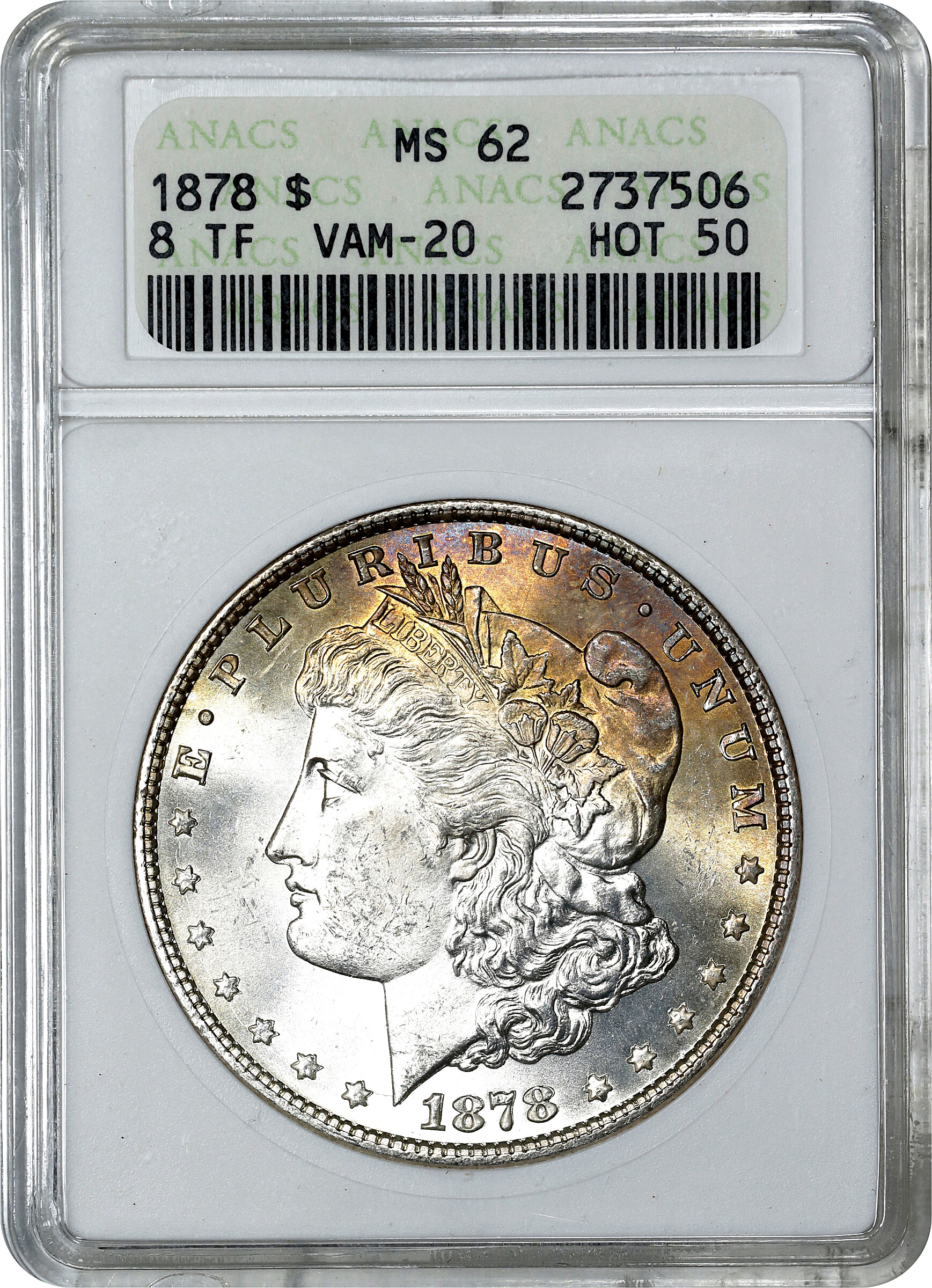 1878 8TF Doubled Date One Dollar VAM 20 MS Values | Greysheet