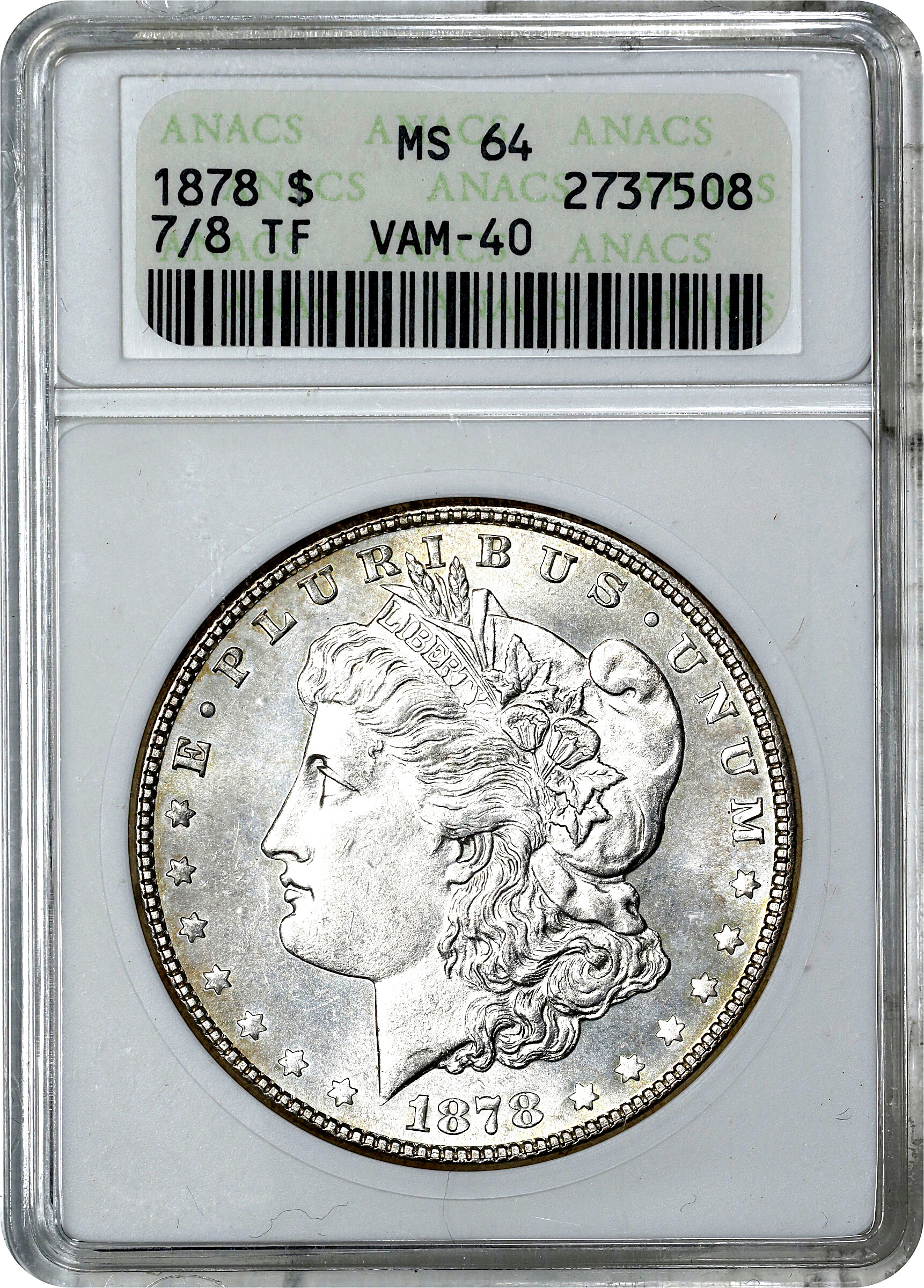 1878 7/8TF $1  Strong, 7/5, VAM-40 MS64 thumbnail 8