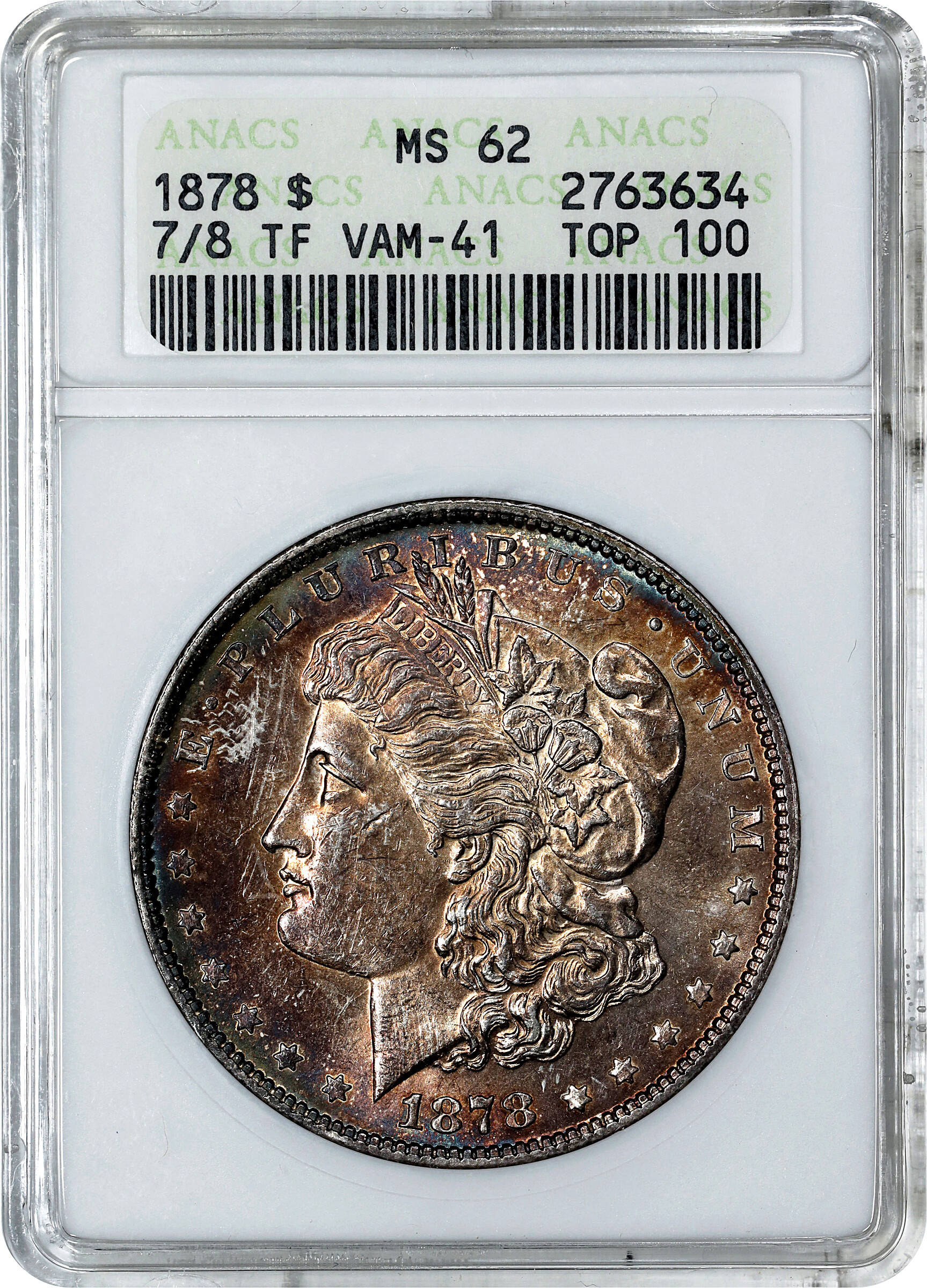 1878 7/8TF $1  Strong, 7/7, VAM-41 MS62 thumbnail 7