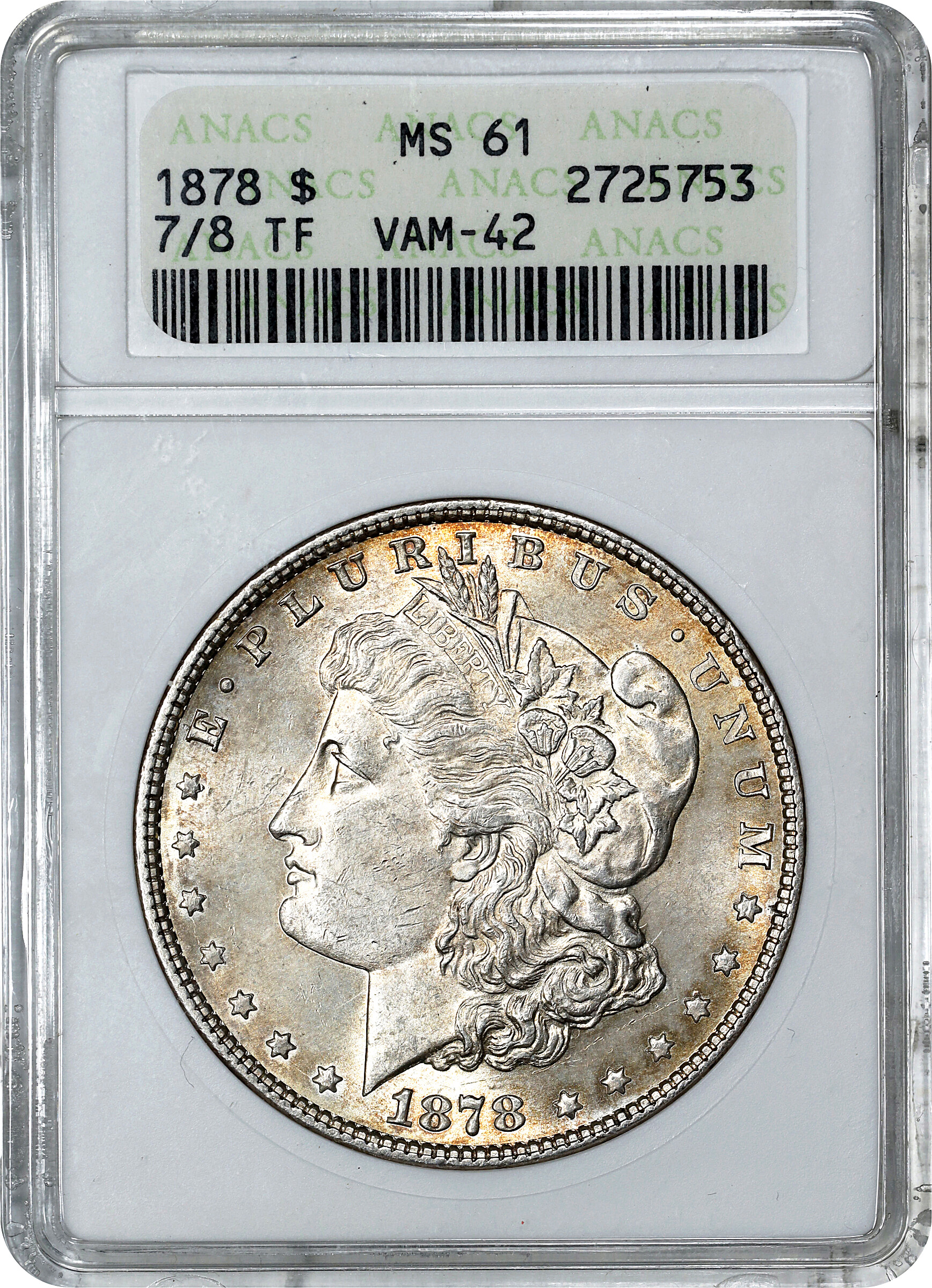 1878 7/8TF $1  Strong, 7/7, VAM-42 VF20 thumbnail 23