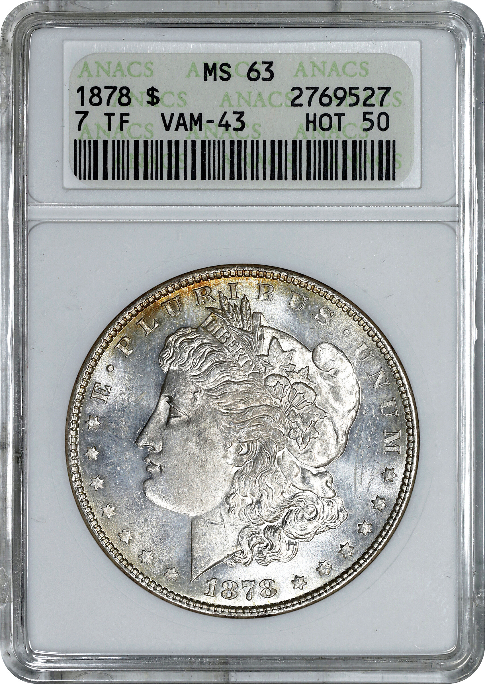 1878 7/8TF $1  Weak, 7/0TF, Doubled Legs, VAM-43 F15 thumbnail 10