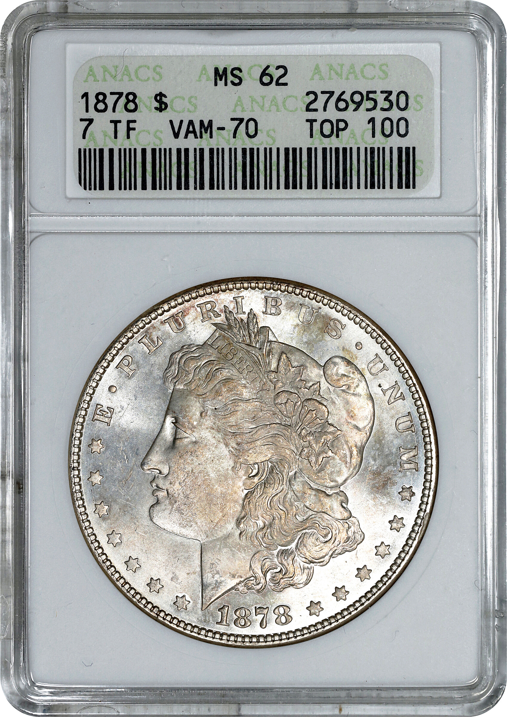 1878 7TF $1  Reverse of 1878, Doubled RIB, VAM-70 MS62 thumbnail 4