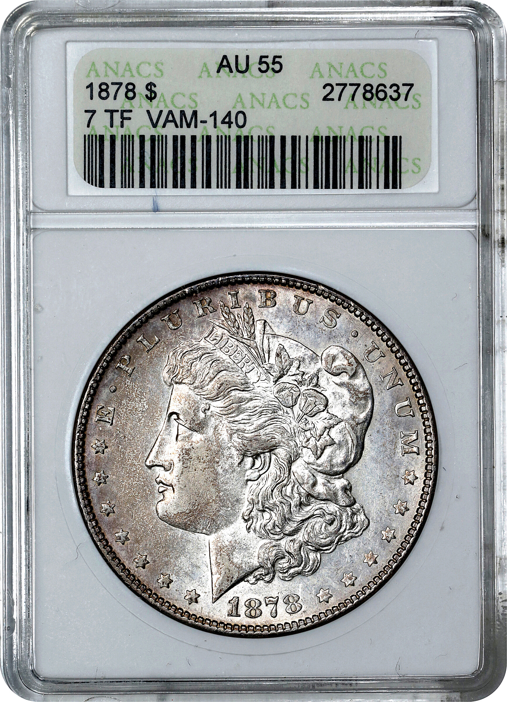 1878 7TF $1  Reverse of 1878, Doubled P, VAM-140 MS61 thumbnail 12