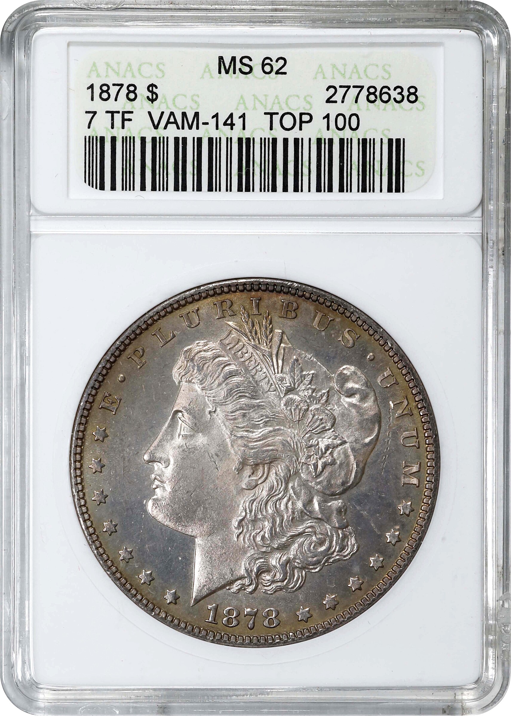1878 7TF $1  Reverse of 1878, Tripled Star, VAM-141 VG10 thumbnail 21