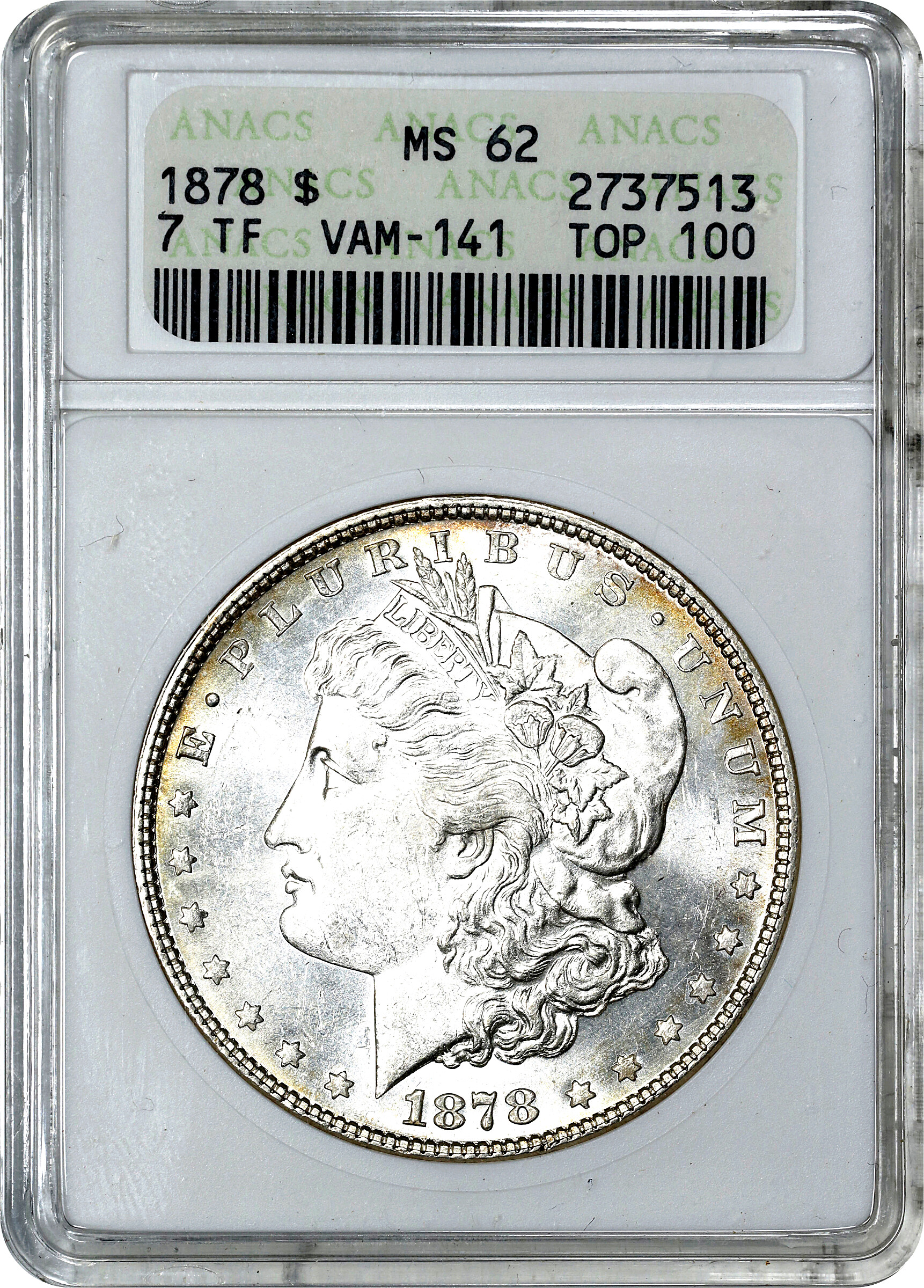 1878 7TF $1  Reverse of 1878, Tripled Star, VAM-141 VG10 thumbnail 25