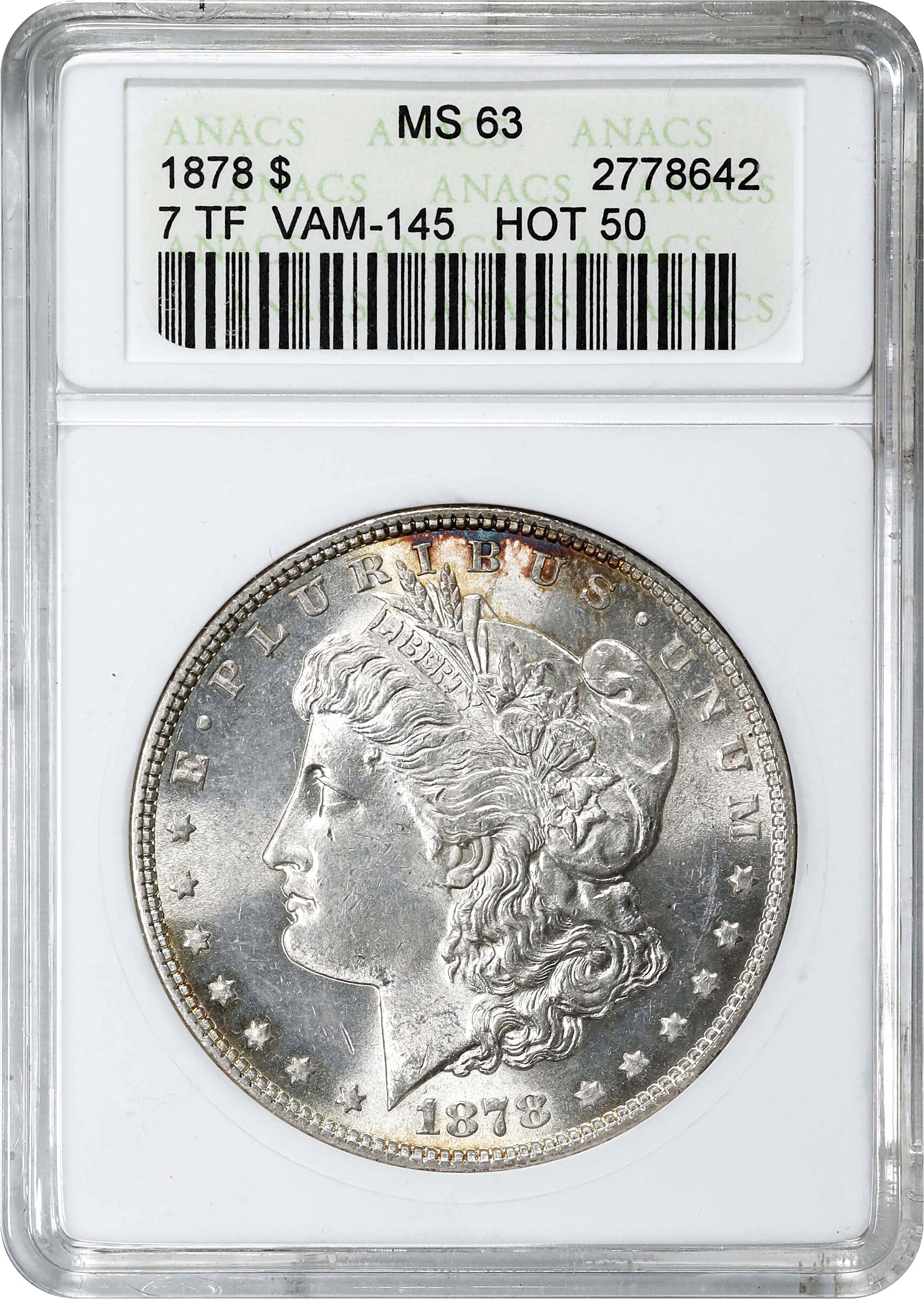 1878 7TF $1  Reverse of 1878, Broken N&M, VAM-145 VF20 thumbnail 26