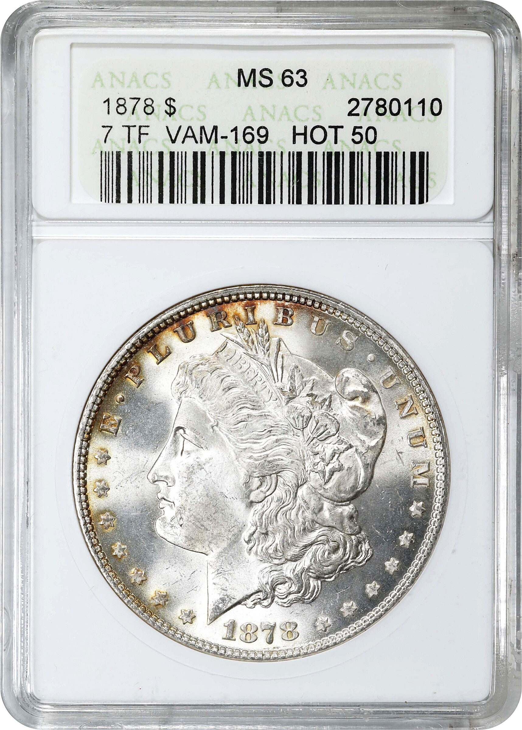 1878 7TF $1  Reverse of 1878, Quad Stars, VAM-169 MS63 thumbnail 6