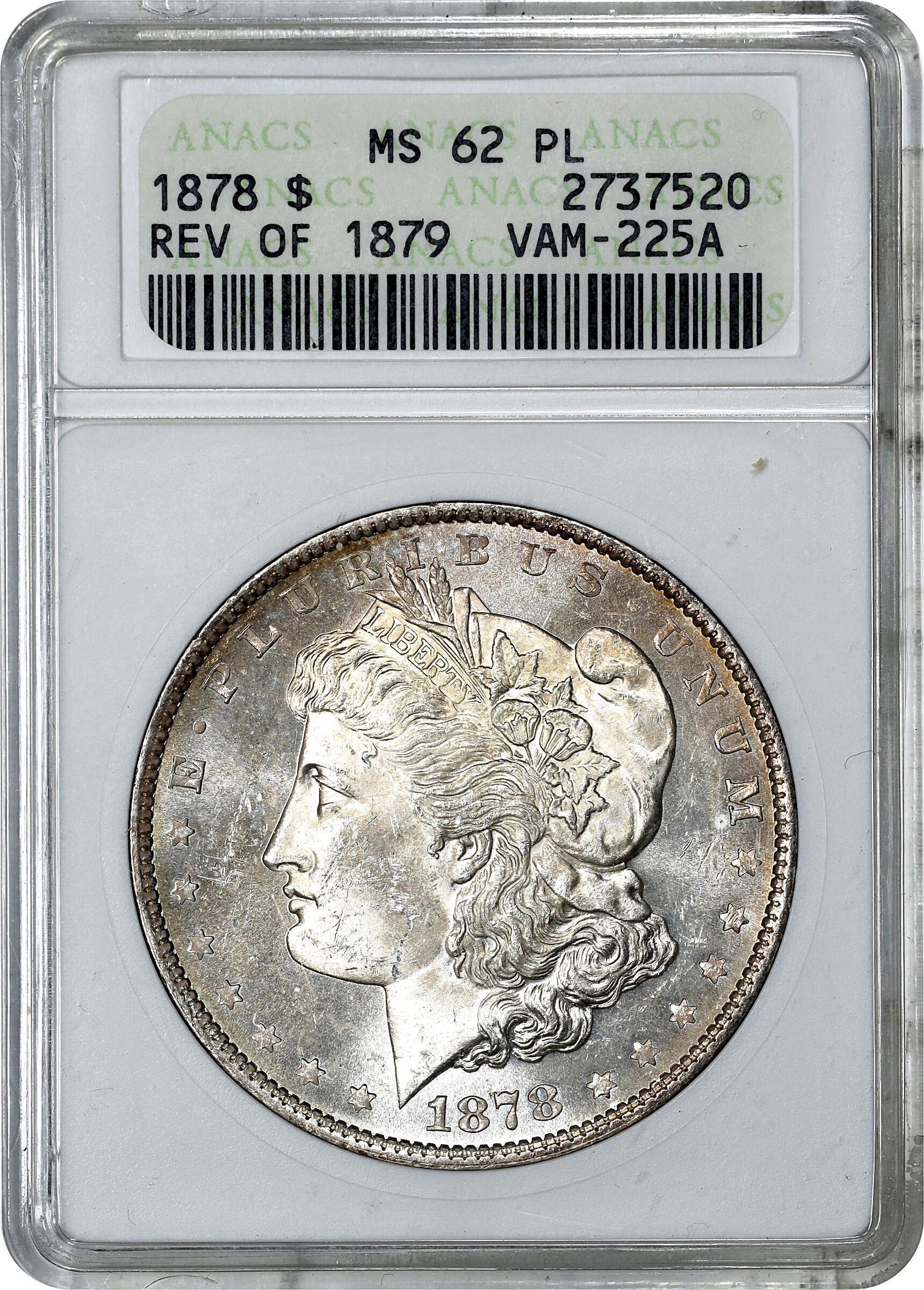 1878 7TF $1  Reverse of 1879 MS PL AU55 PL thumbnail 22