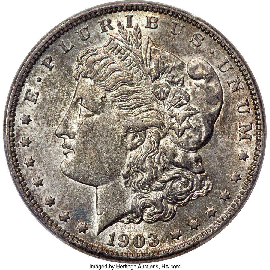 1903-S $1 AU58 PCGS....