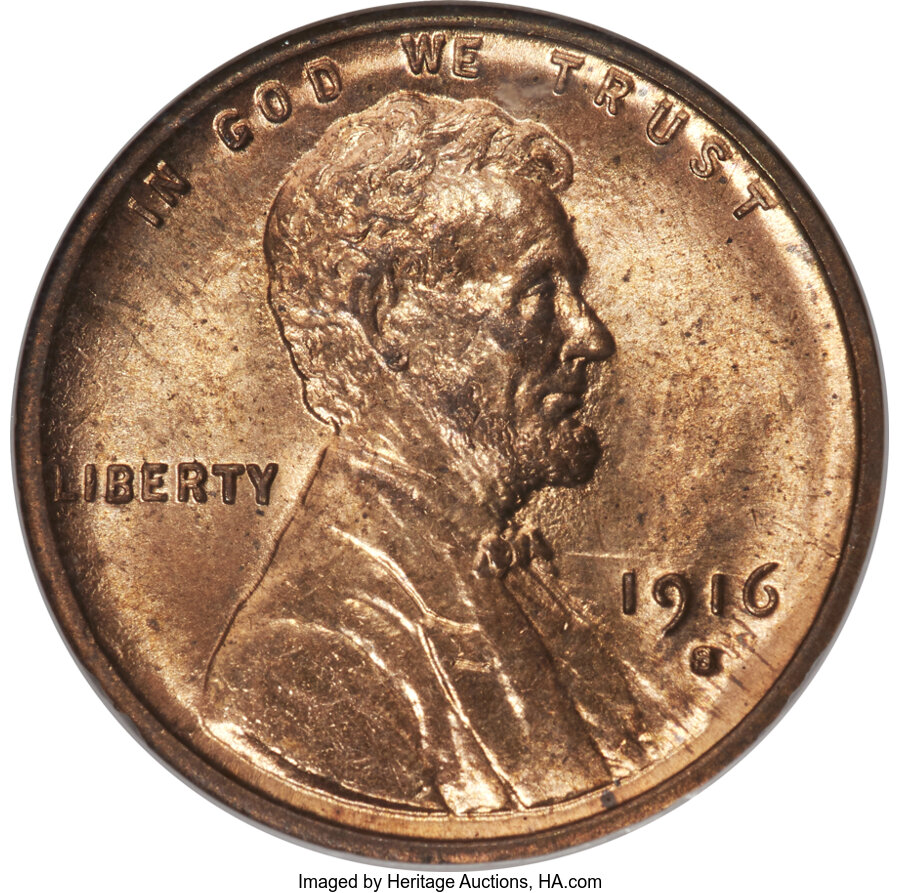 1916-S 1C MS65 Red NGC....