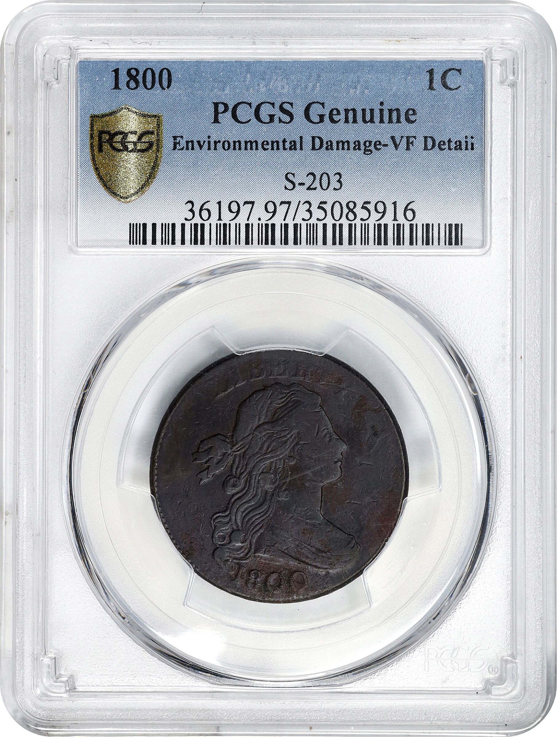 1800 1c Normal Date, S-203  MS BN thumbnail 13