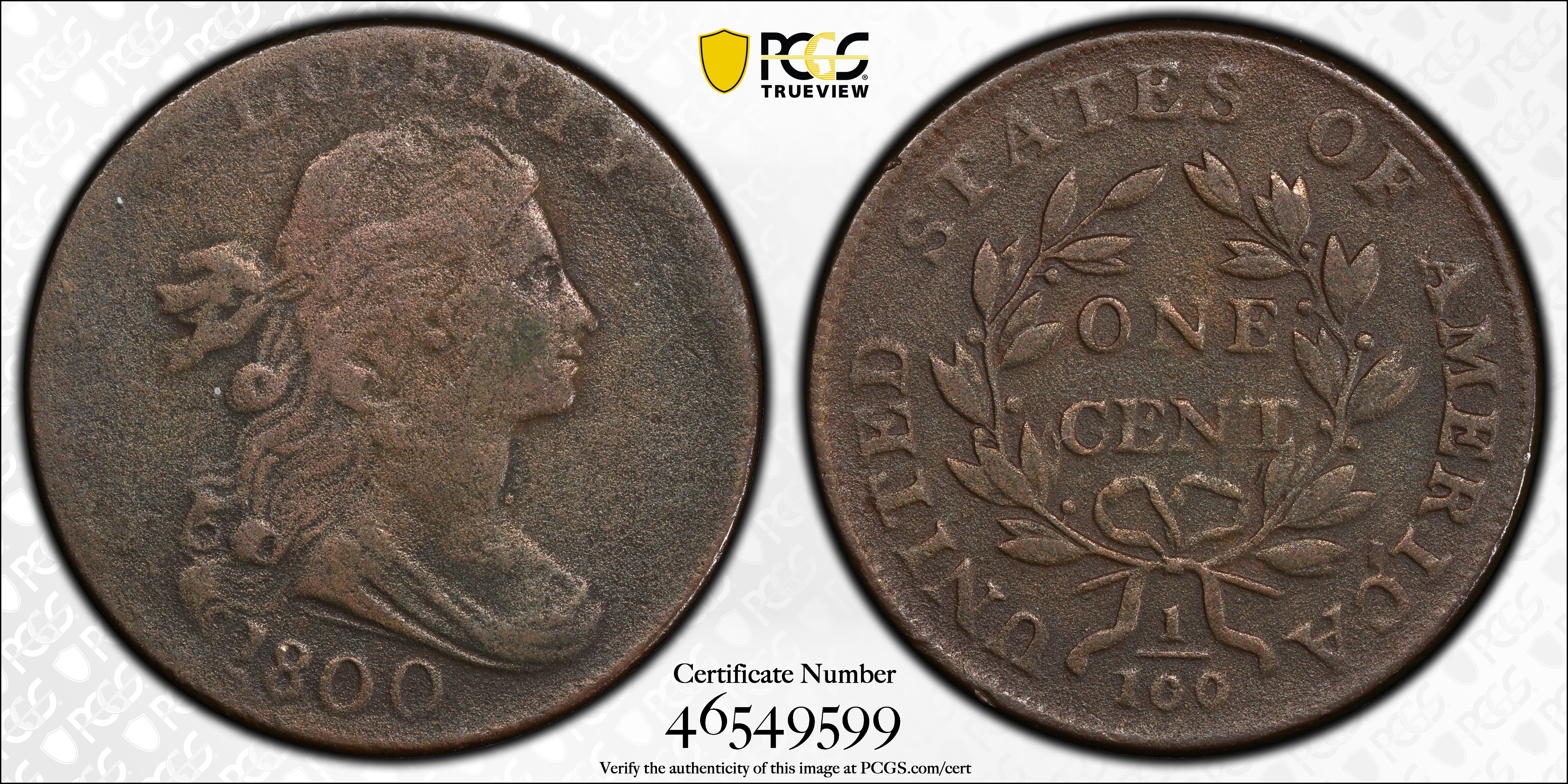 1800 1c Normal Date, S-204  MS BN thumbnail 3