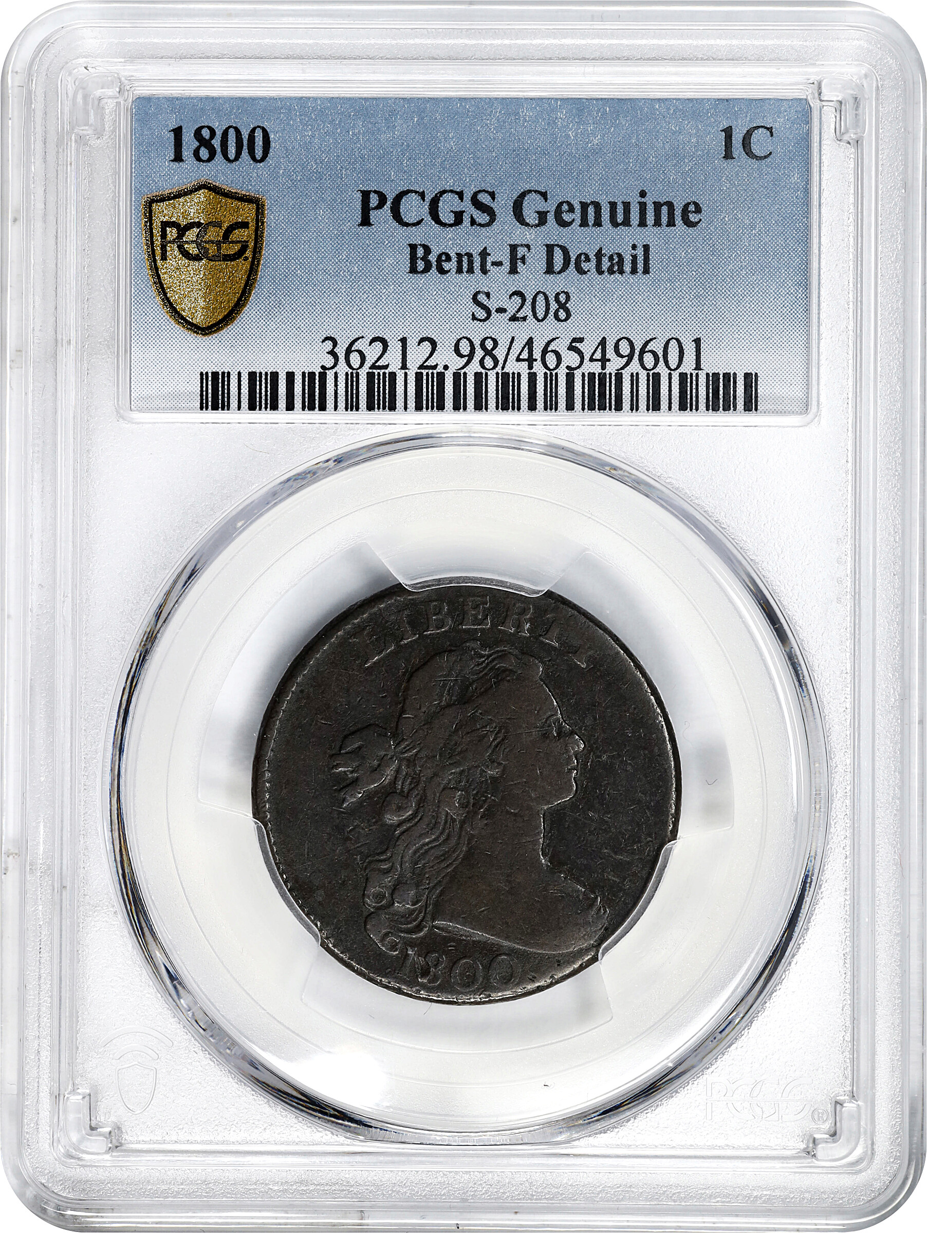 1800 1c Normal Date, S-208  MS BN thumbnail 4
