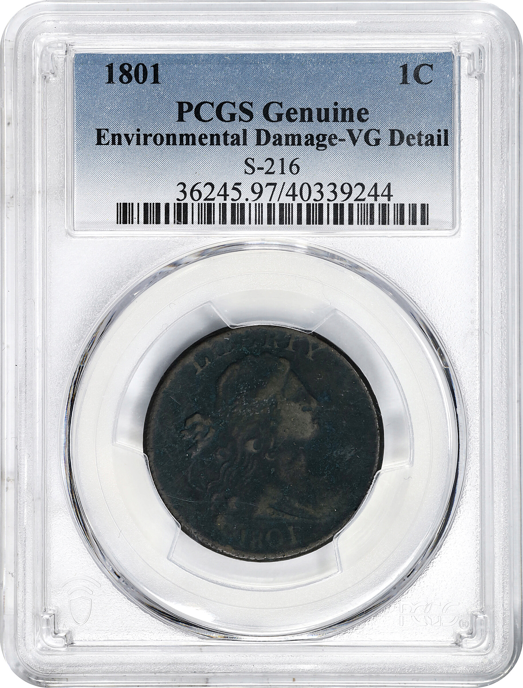 1801 1c Normal Reverse, S-216  MS BN thumbnail 10