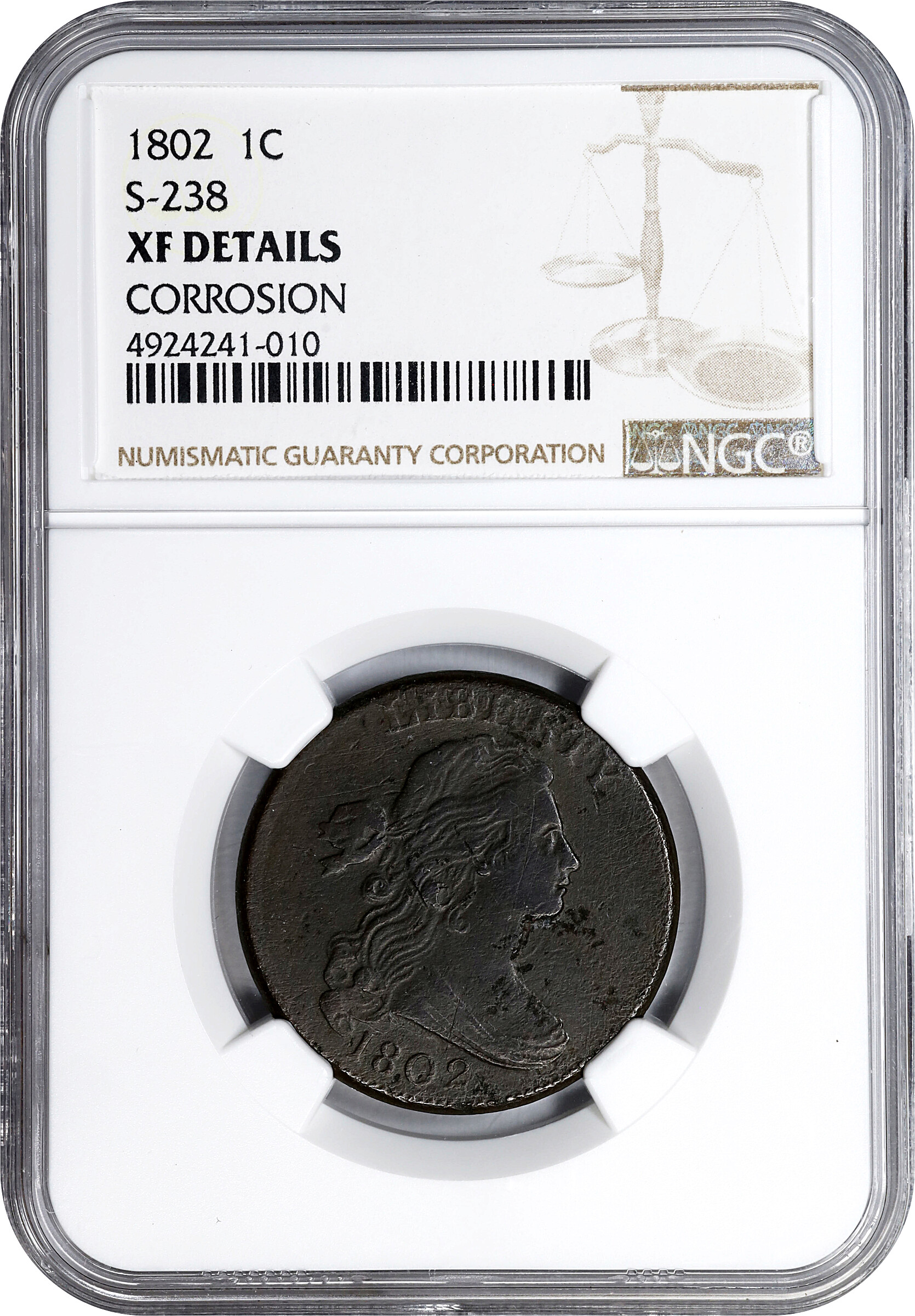 1802 1c Normal Reverse, S-238  MS BN thumbnail 8
