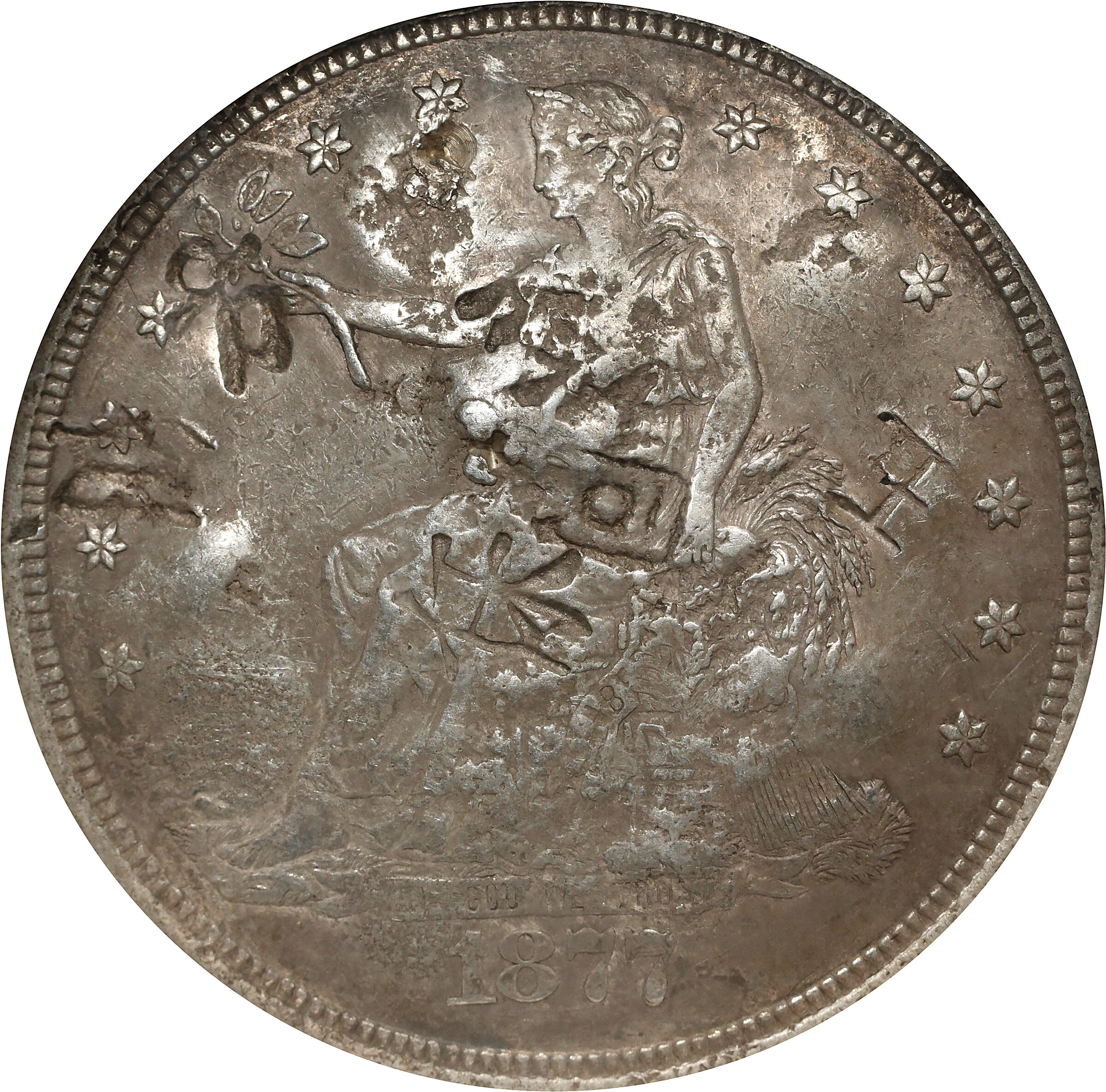 1877/7-S Trade$ Repunched Date, FS-301 MS