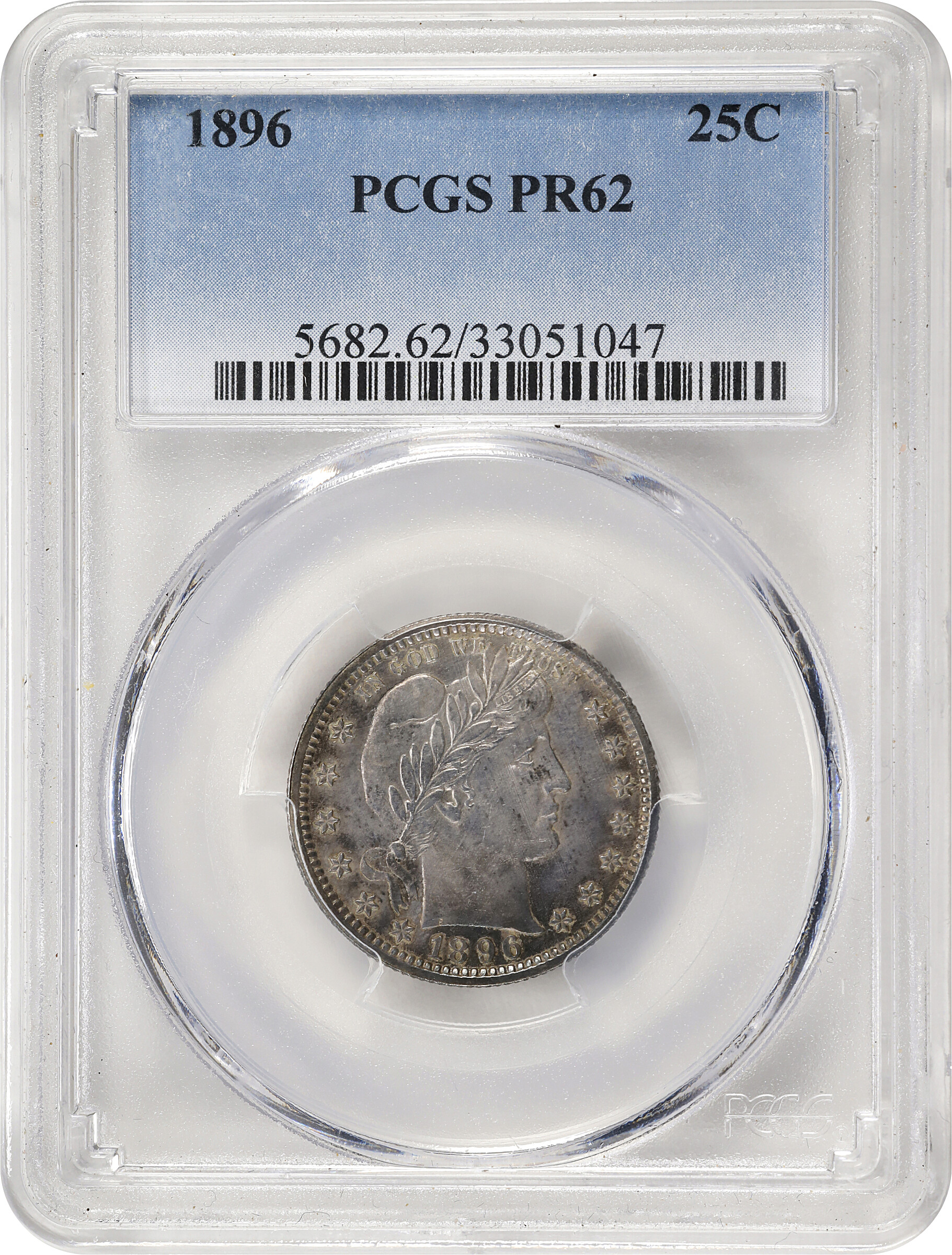 1896 25c PR62 CAC thumbnail 3