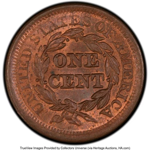 image for: 1853 1C N-13, R.1, MS64 Red and Brown PCGS. PCGS Population: (4/0). NGC Census: (4/3). MS64. Mintage 6,641,131. ...