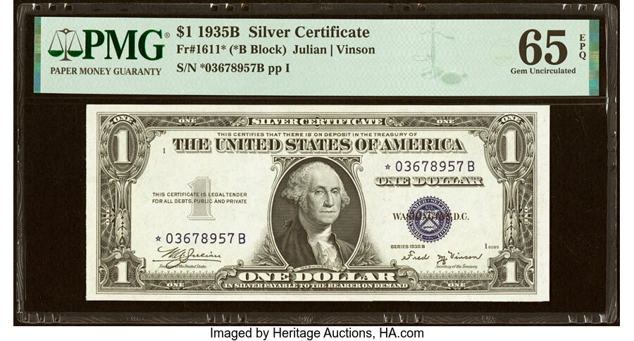 1935B $1  Star Replacement (Fr. 1611*) thumbnail 13