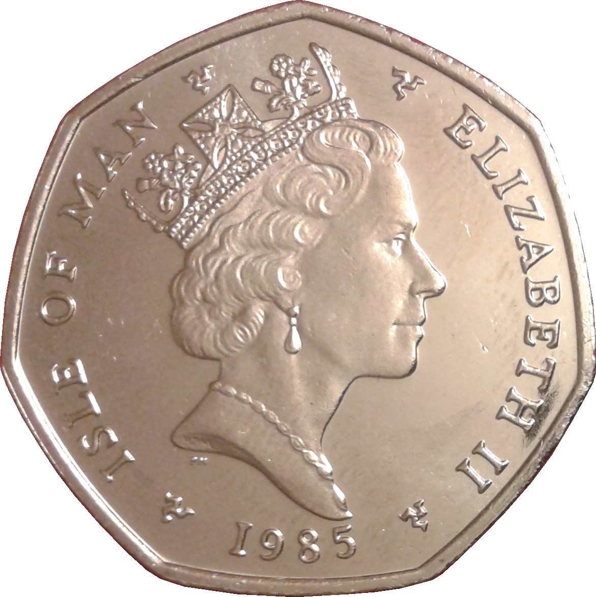 1985 50 Pe Schön# 175.1; stylized triskelion privy mark MS