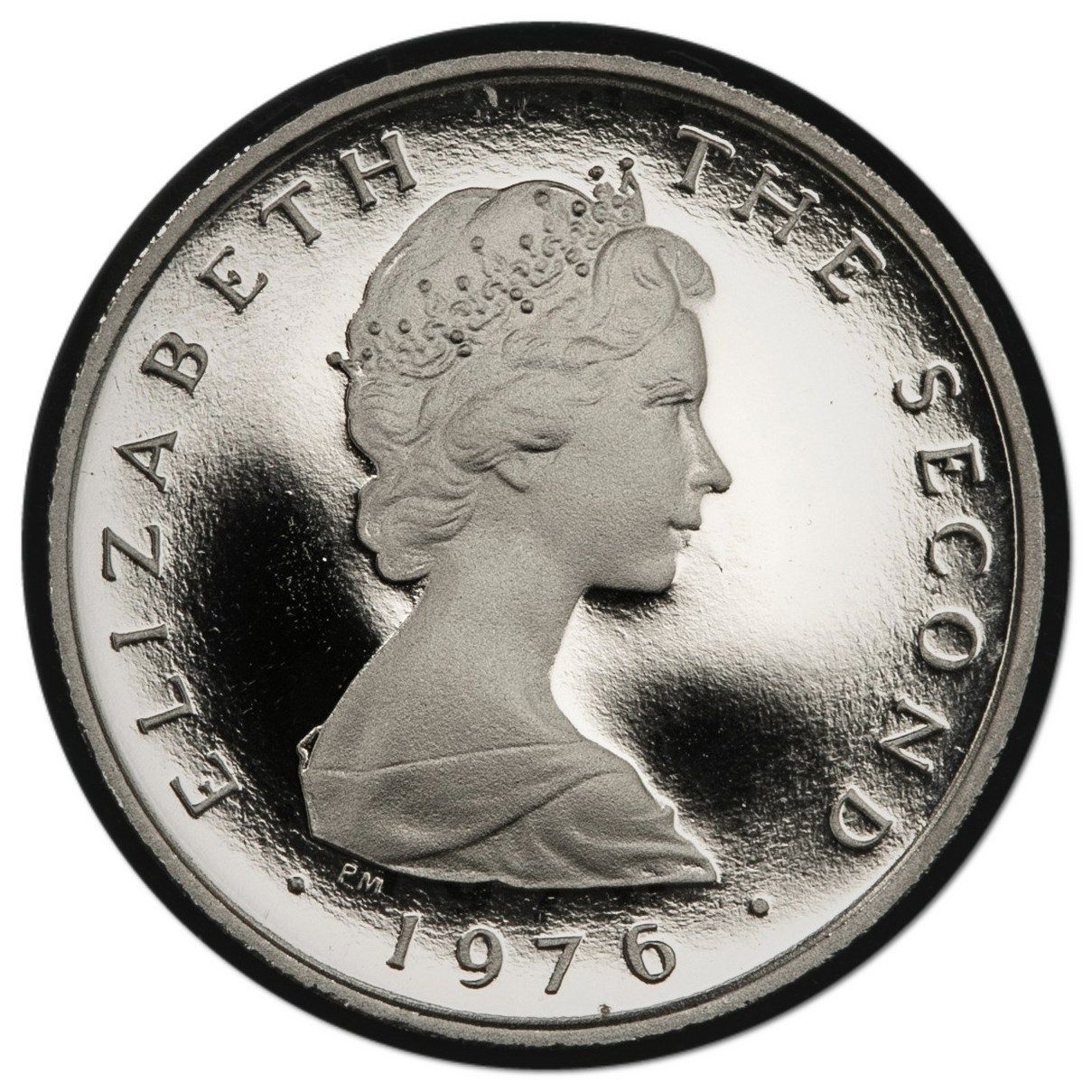 1976  ½ Pe mintmark on obverse MS
