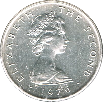 1976  ½ Pe mintmark on obverse MS