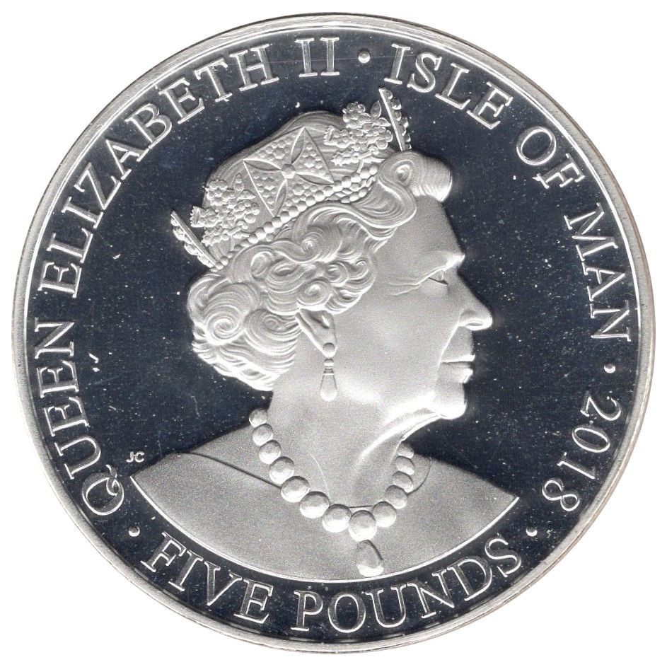 2018 £5 In 3 coin set with Jersey and Guernsey MS