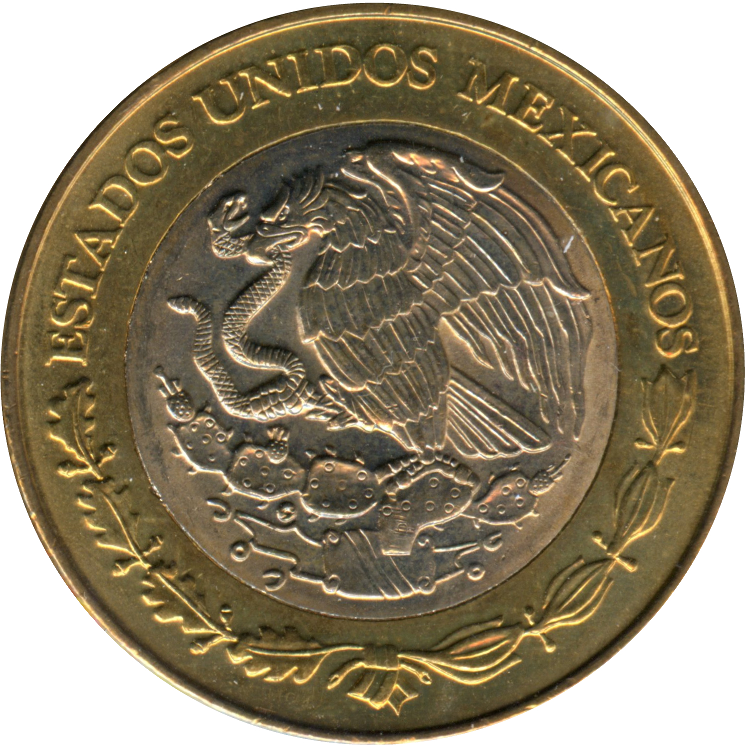 2000-Mo 20P Type A2, Xiuhtecuhtli, Bi-metallic, KM-637 MS