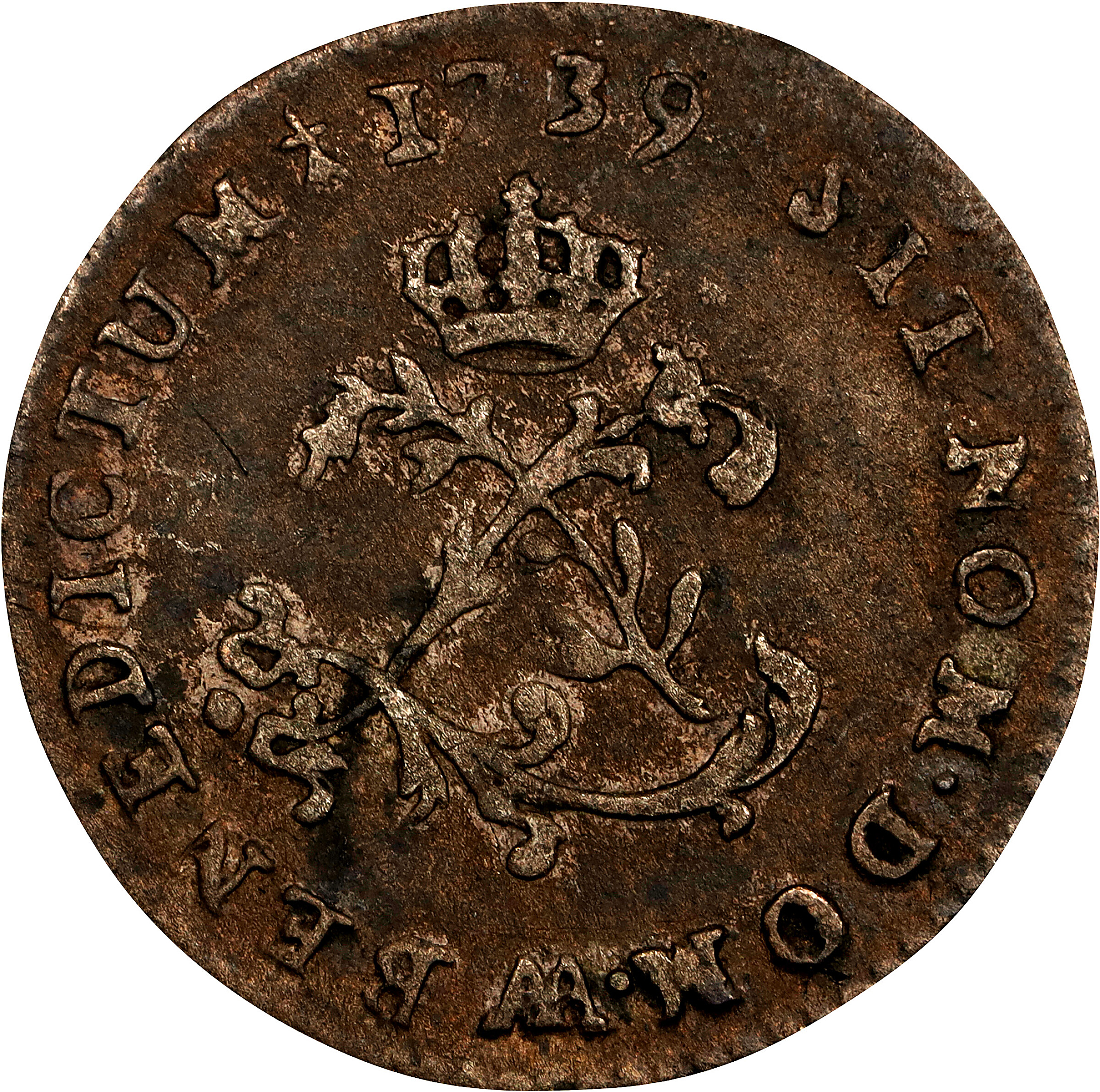 1739-AA Sou Marque. Metz Mint. Vlack-237. Rarity-3. Choice Very Fine.