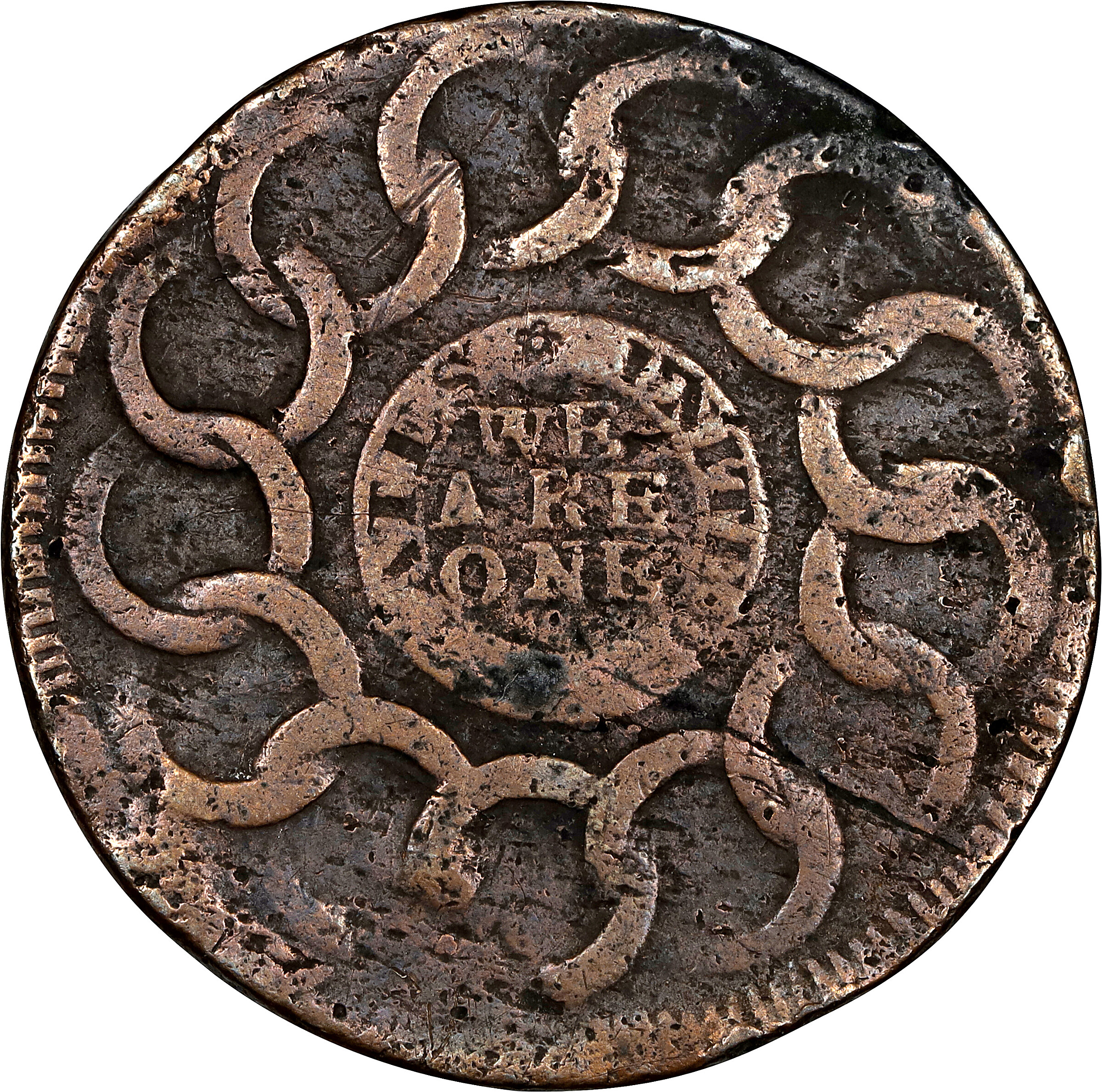 1787 Fugio 1c 4 Cinquefoils, STATES UNITED, Newman 9-P MS BN VG10 BN thumbnail 17