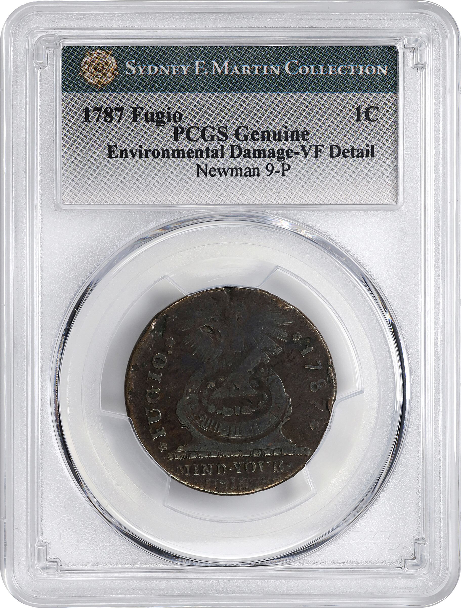 1787 Fugio 1c 4 Cinquefoils, STATES UNITED, Newman 9-P MS BN VG10 BN thumbnail 18