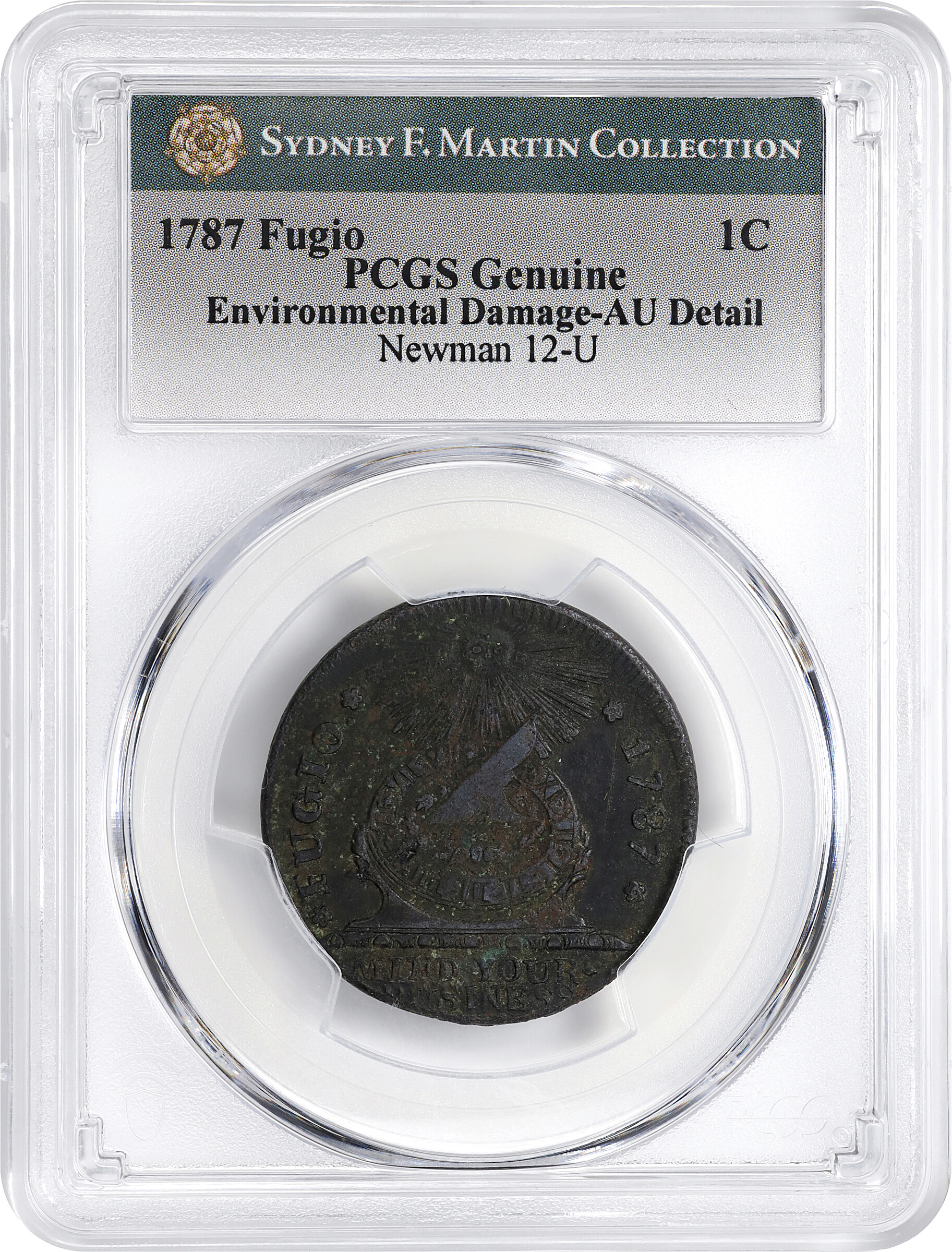 1787 Fugio 1c 4 Cinquefoils, STATES UNITED, Newman 12-U MS BN F15 BN thumbnail 15