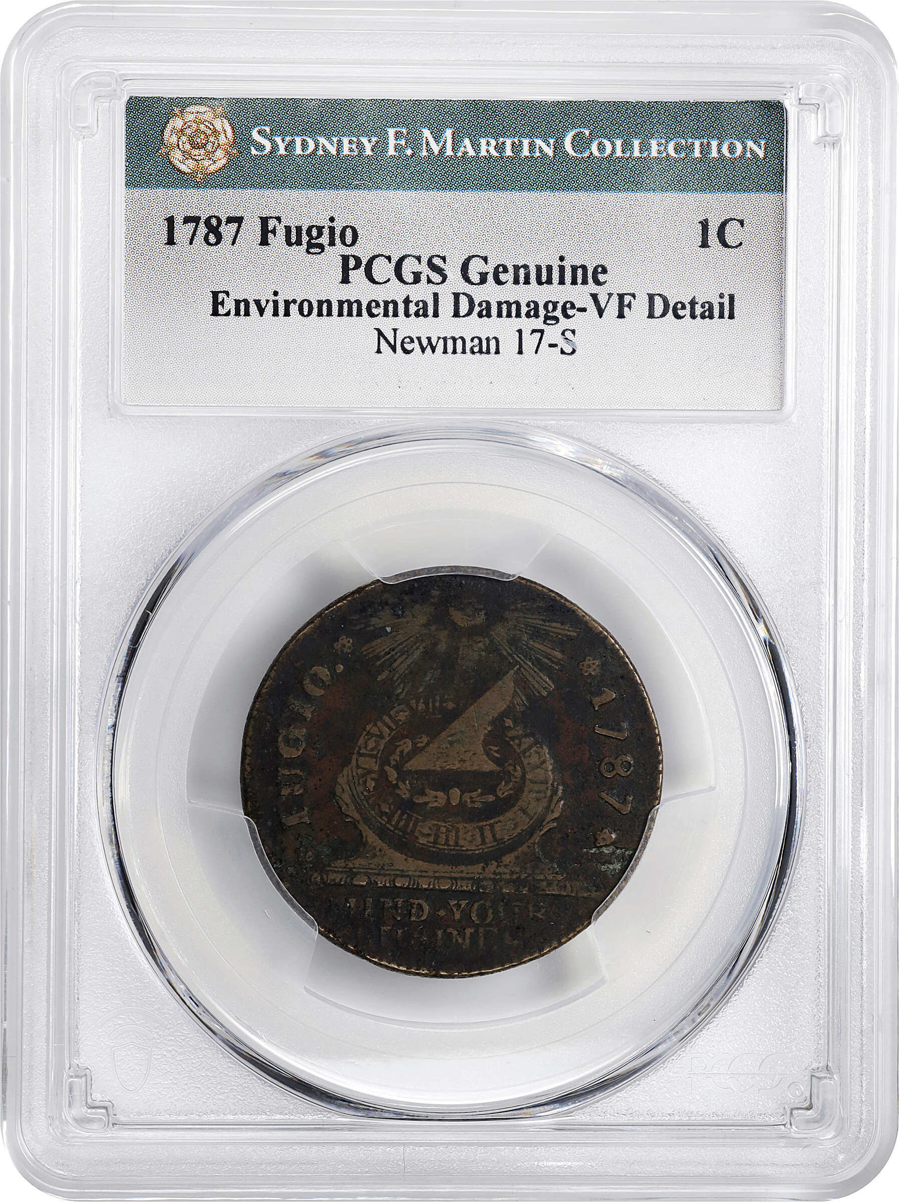 1787 Fugio 1c 4 Cinquefoils, STATES UNITED, Newman 17-S MS BN F12 BN thumbnail 15