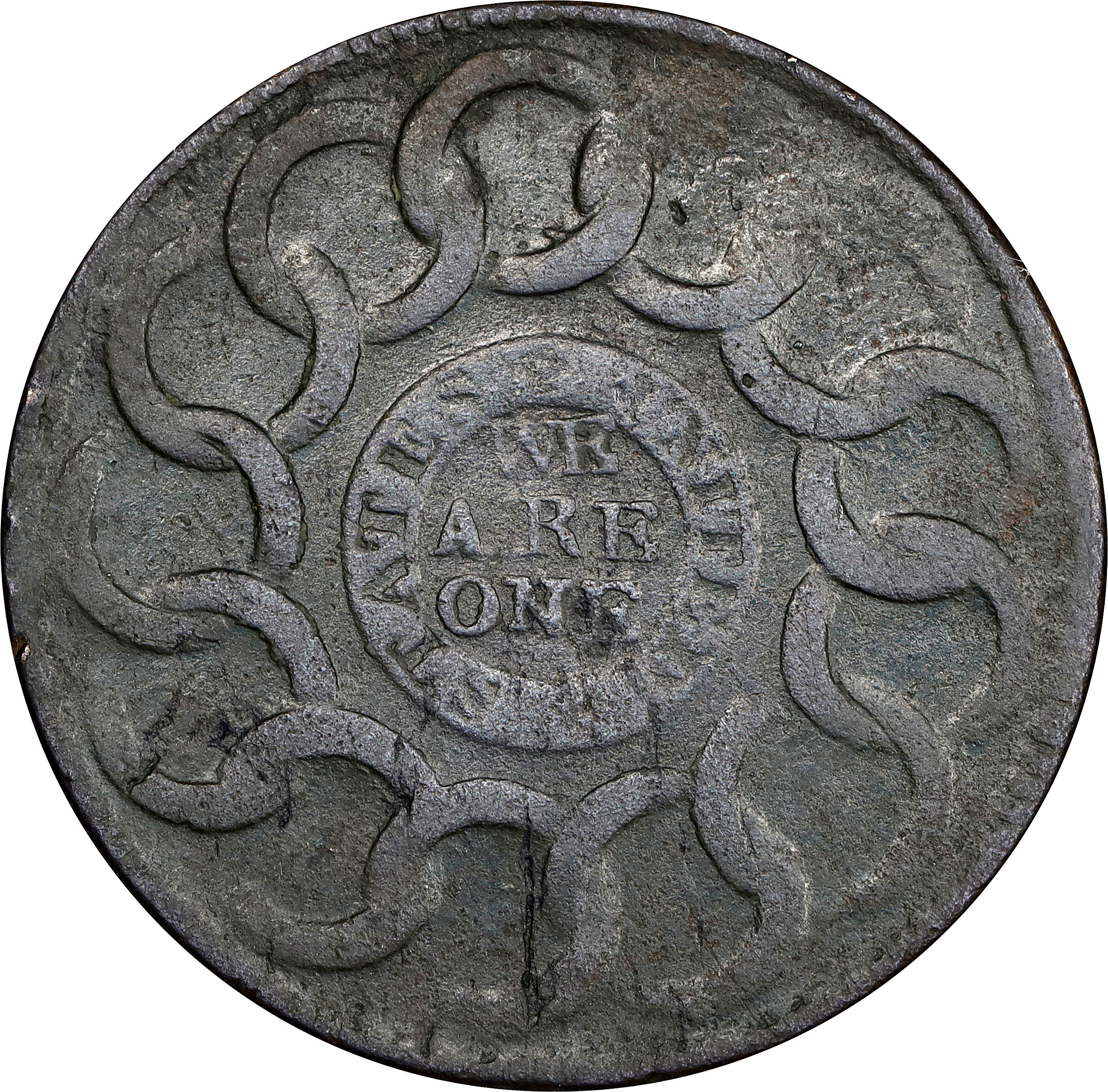1787 Fugio 1c 4 Cinquefoils, STATES UNITED, Newman 20-X MS BN AG3 BN thumbnail 10