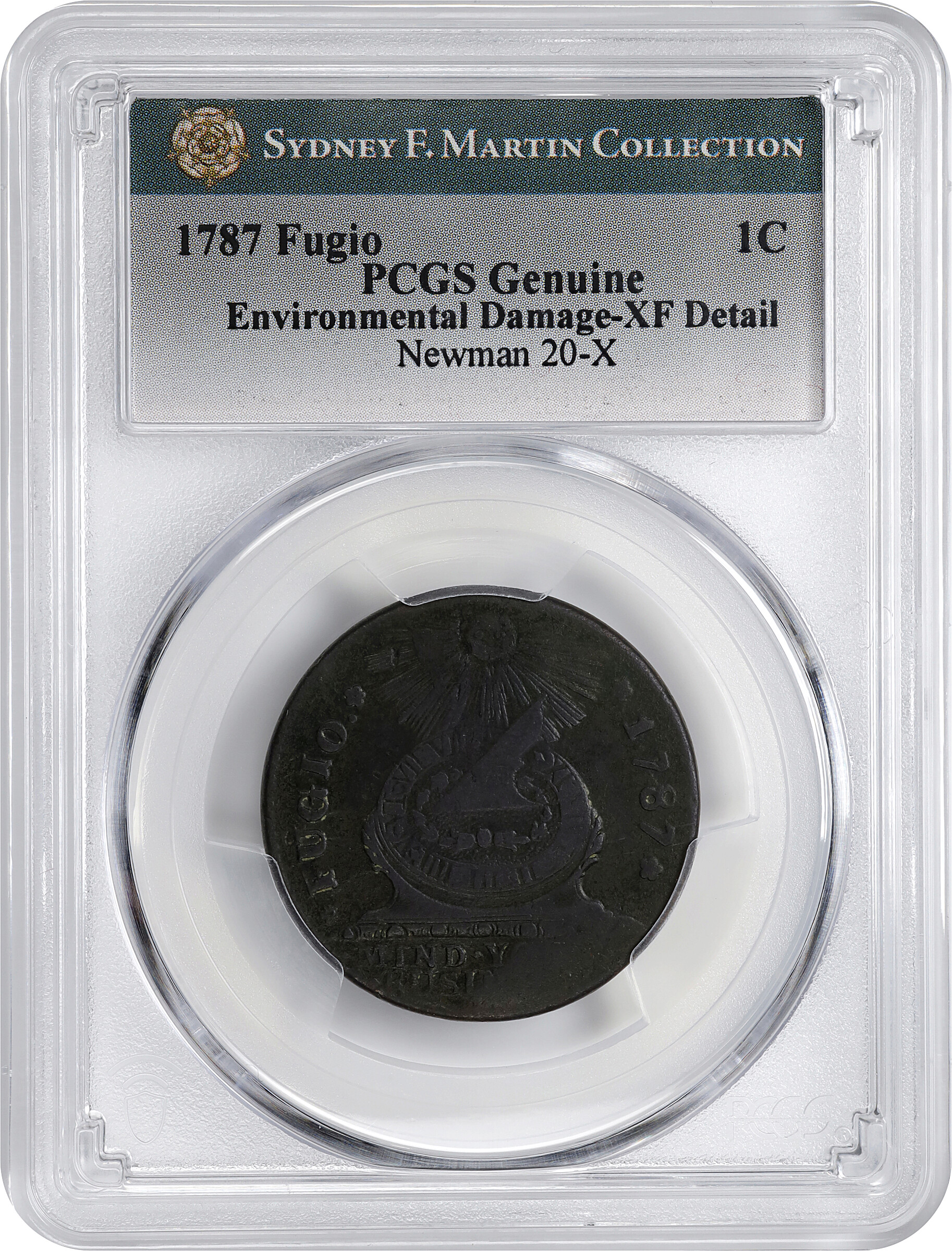 1787 Fugio 1c 4 Cinquefoils, STATES UNITED, Newman 20-X MS BN AG3 BN thumbnail 11