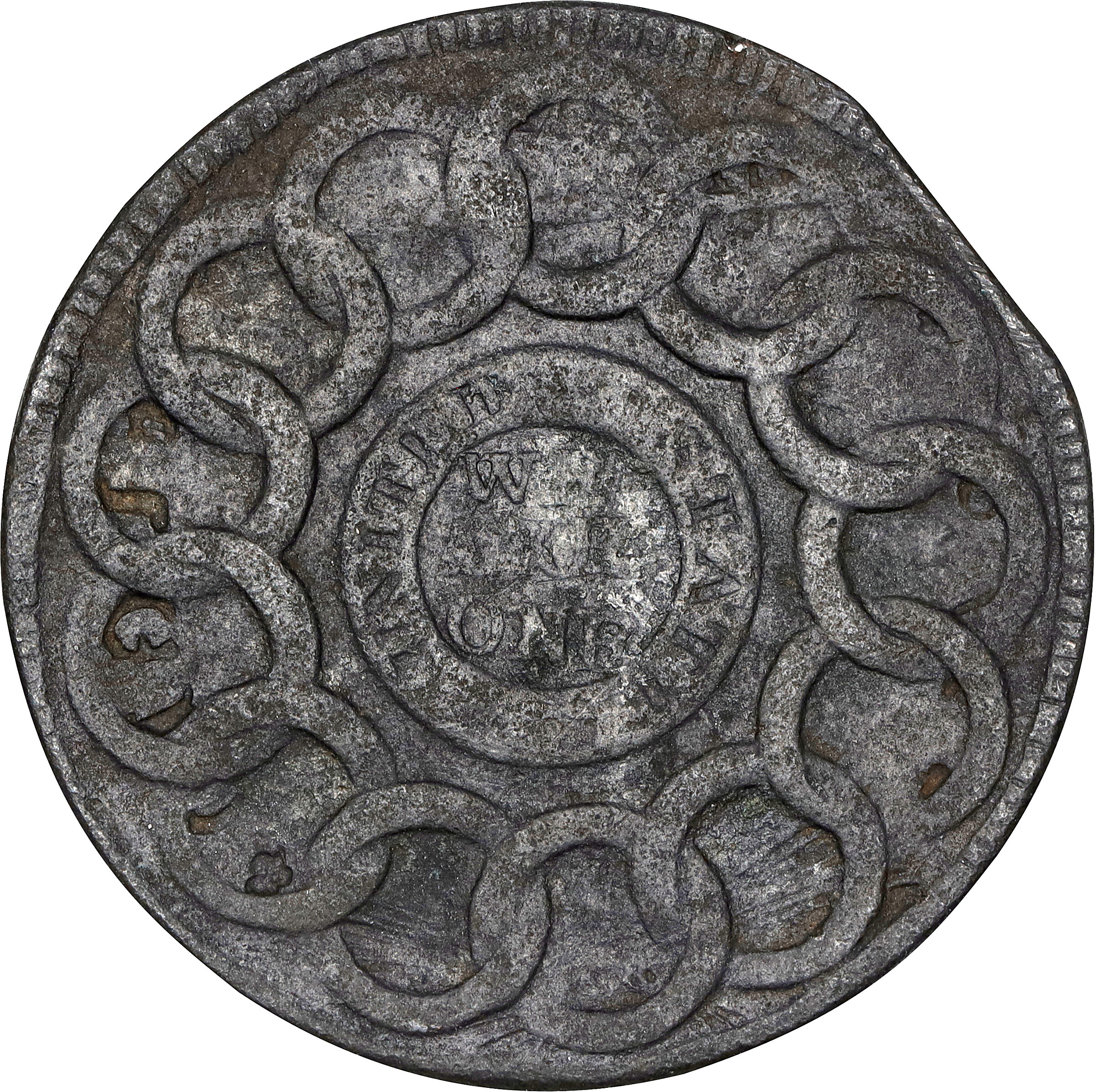 1787 Fugio 1c 4 Cinquefoils, UNITED STATES, Newman 21-I MS BN F12 BN thumbnail 3