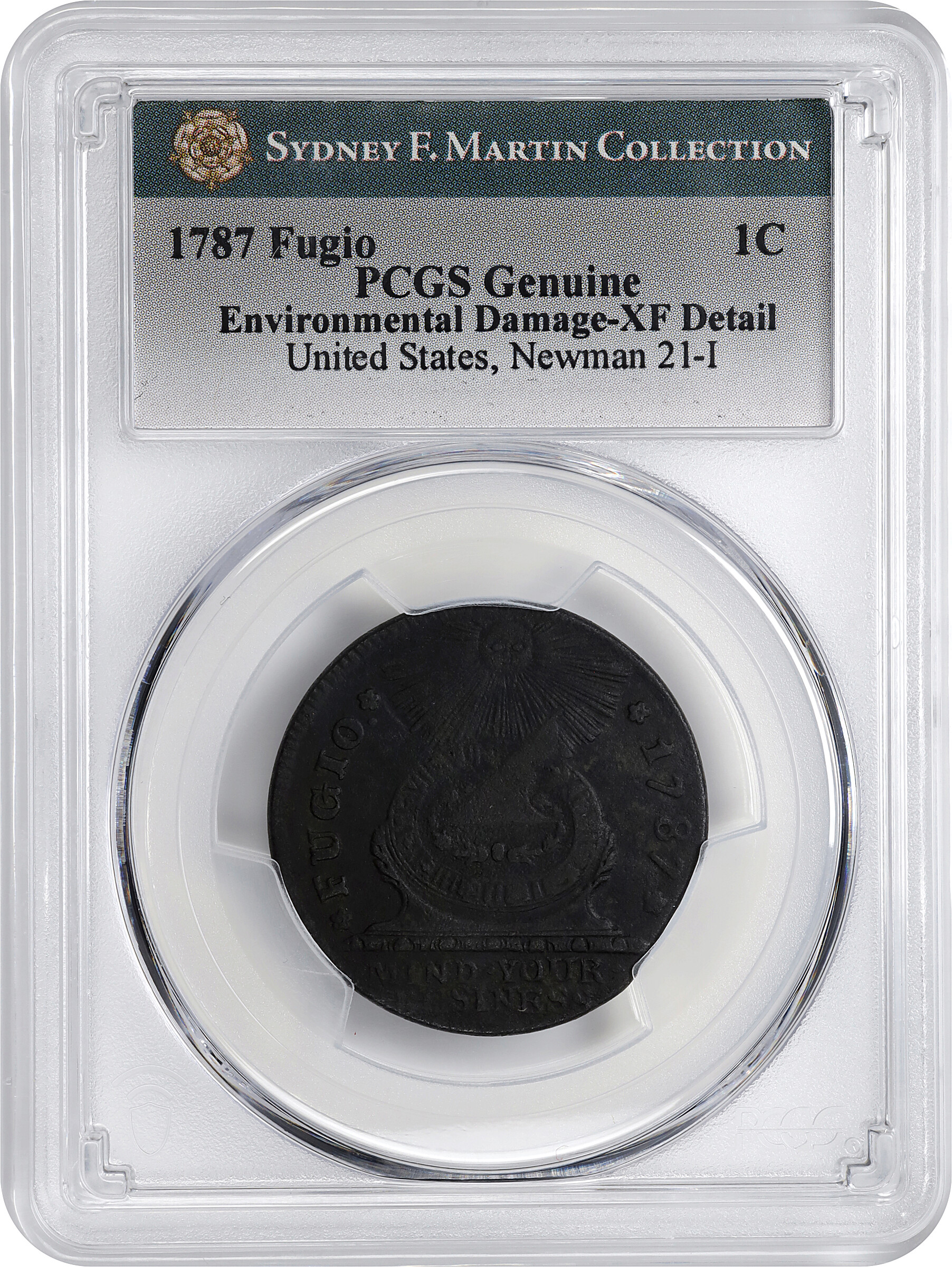 1787 Fugio 1c 4 Cinquefoils, UNITED STATES, Newman 21-I MS BN F12 BN thumbnail 4
