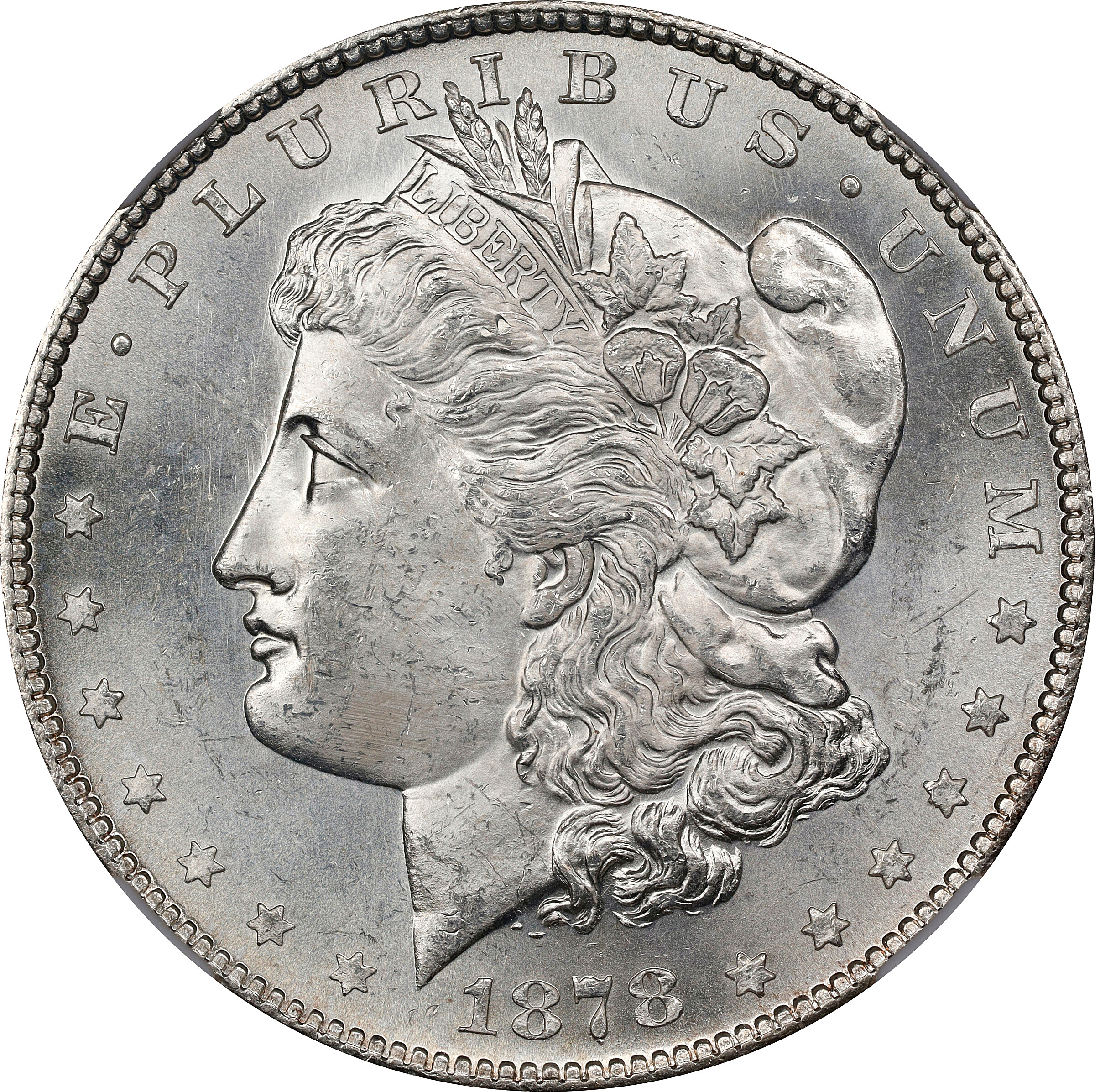 1878-S Morgan Silver Dollar. VAM-17C. Hit List 40. Denticle Clash. MS-65 (NGC).