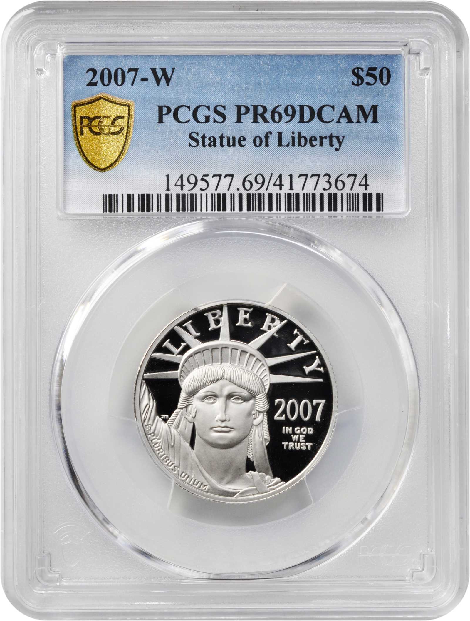 2007-W P$50  Platinum Eagle PR DCAM PR67 DCAM thumbnail 5