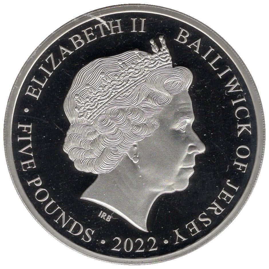2022 £5 Proof, in set with Guernsey and Isle of man PR