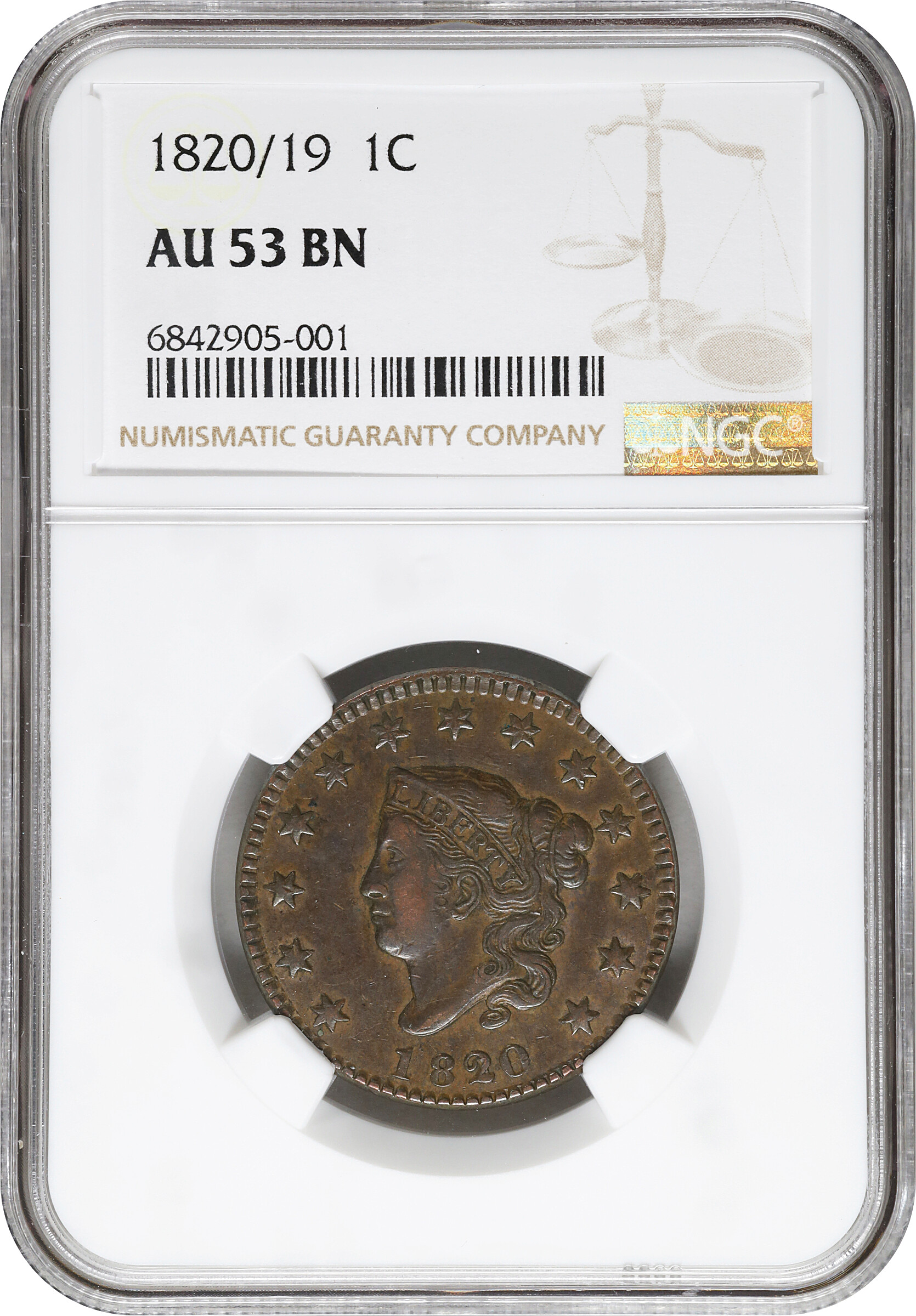 1820/19 1c MS BN MS60 BN thumbnail 13
