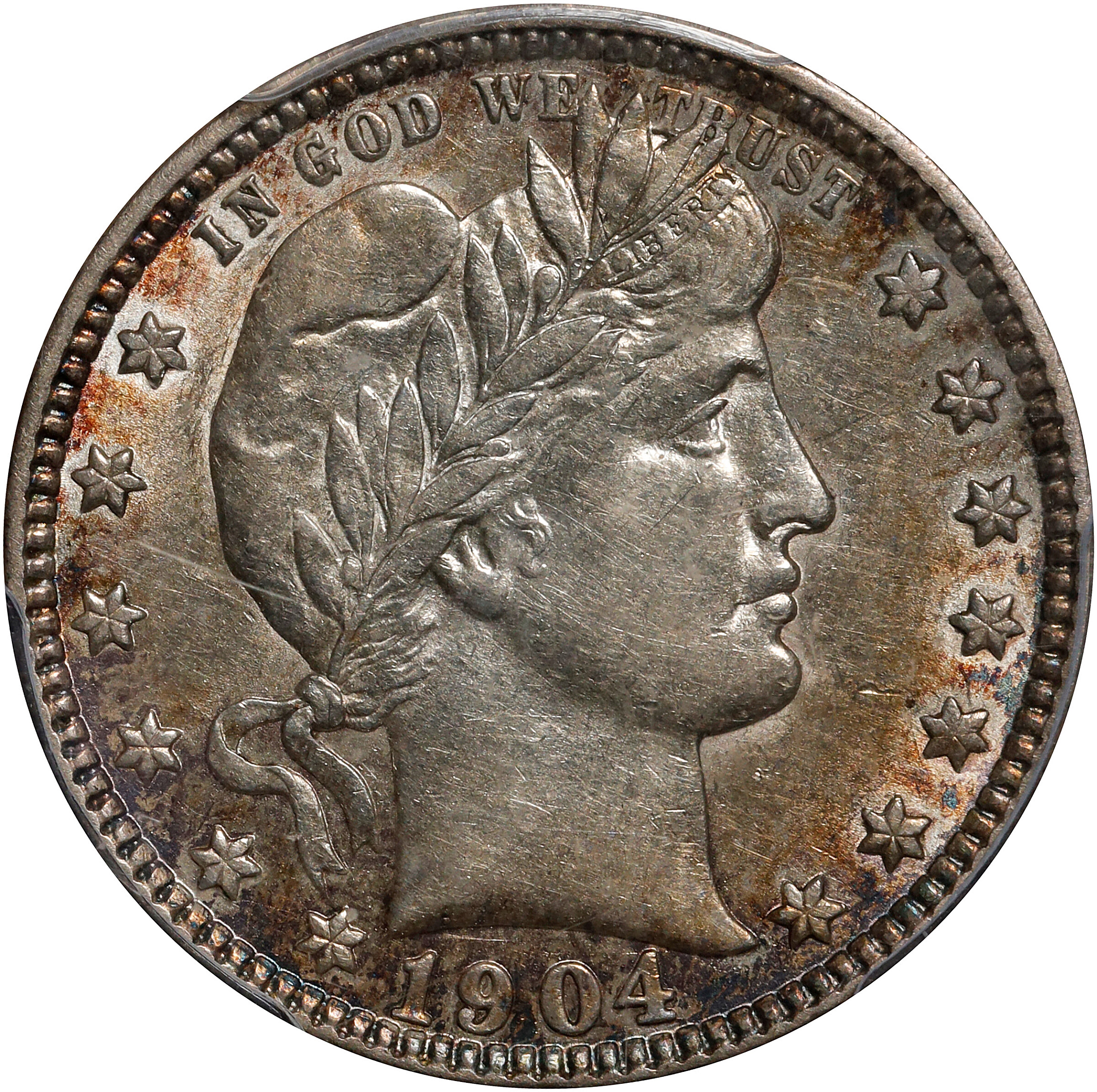 1904-O Barber Quarter. AU-55 (PCGS). CAC.